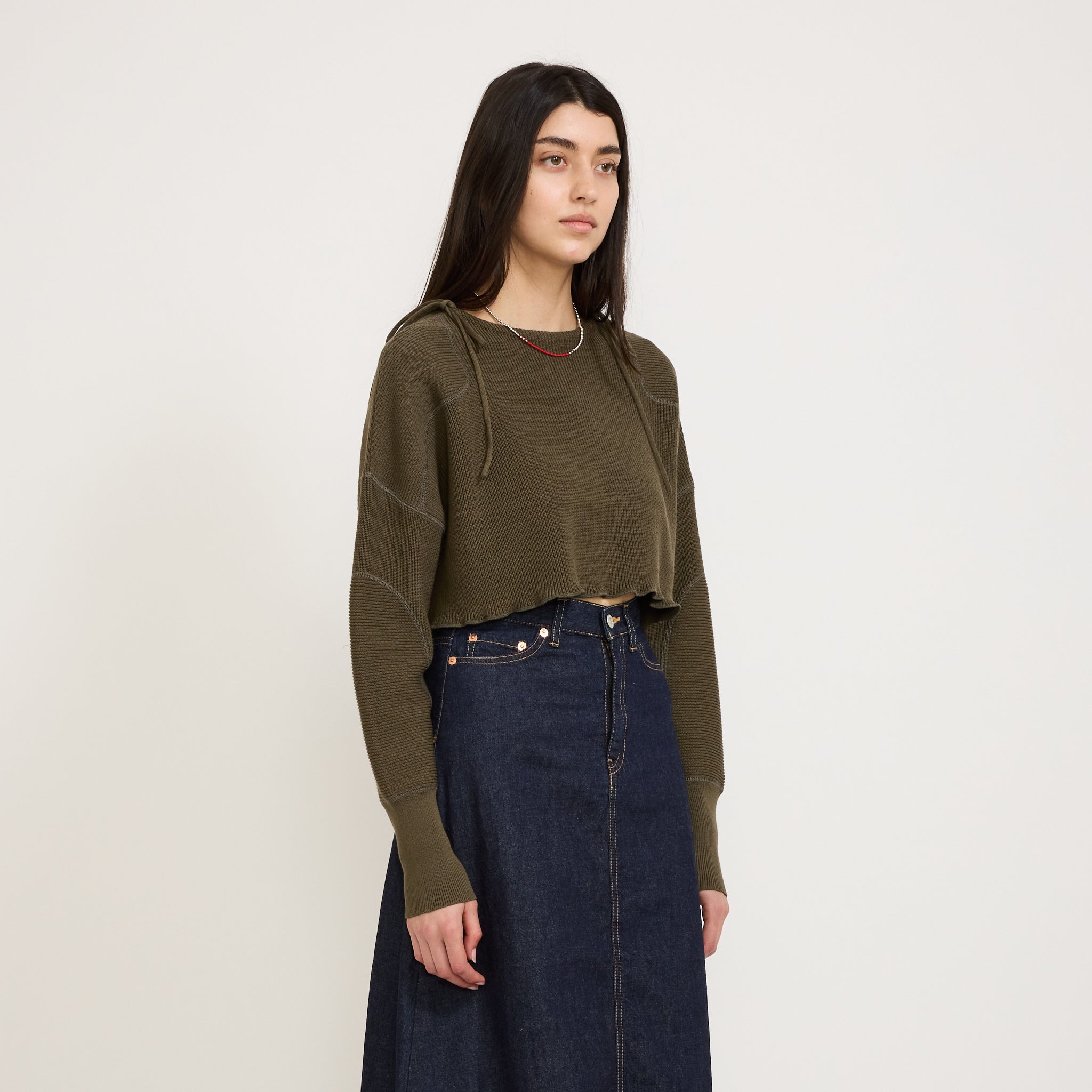 Beams Boy | Military Short Pullover Olive | Maplestore