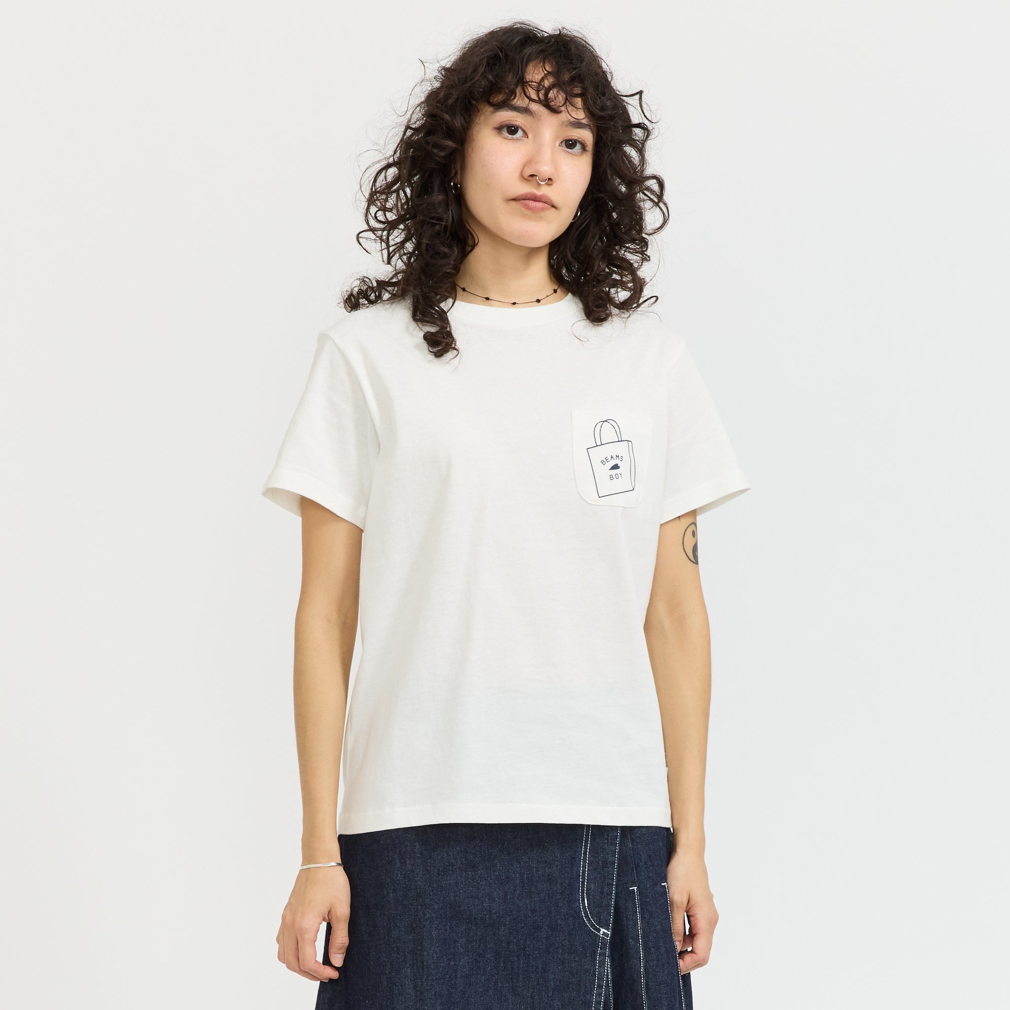 Shop Bag Logo Pocket T Shirt White