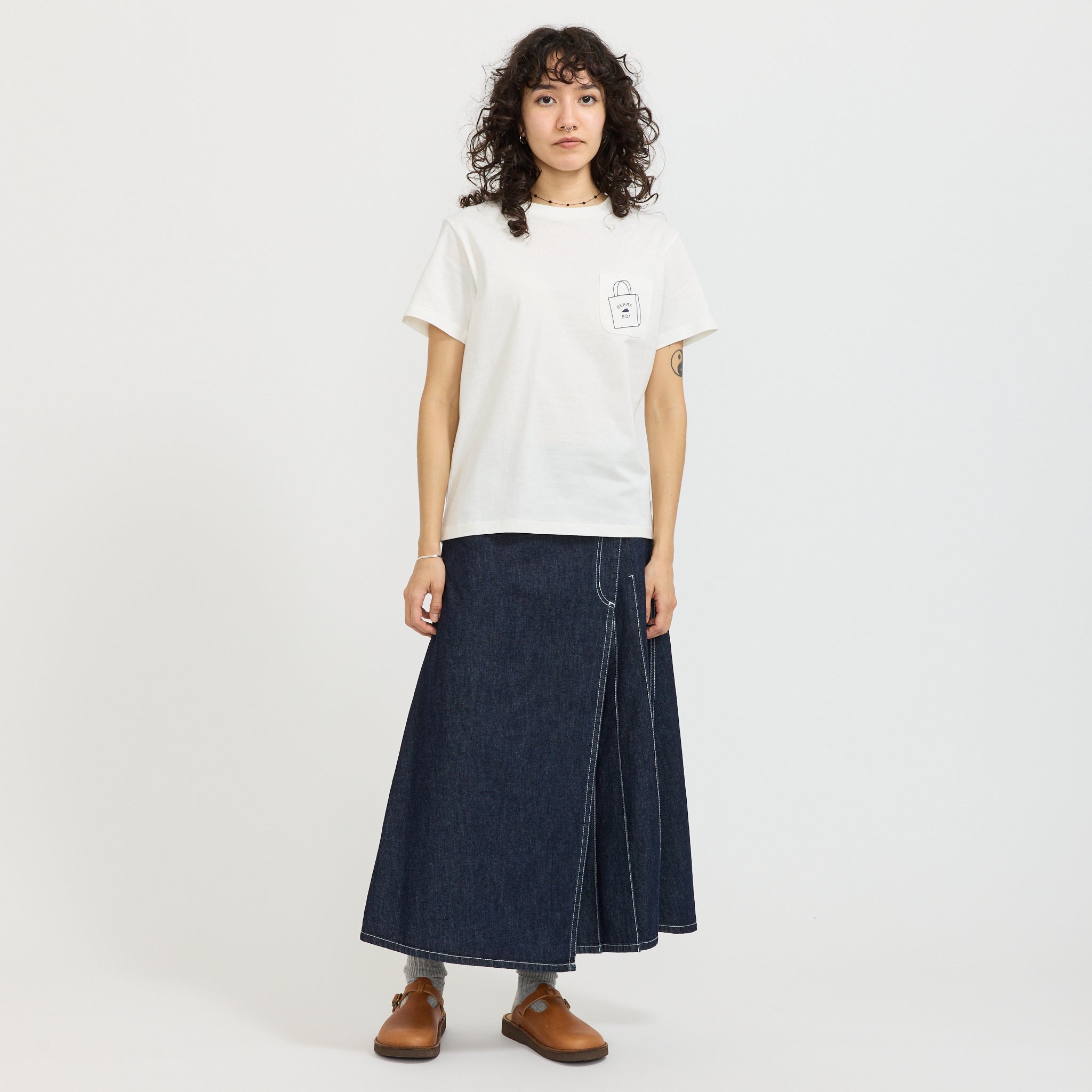 Shop Bag Logo Pocket T Shirt White