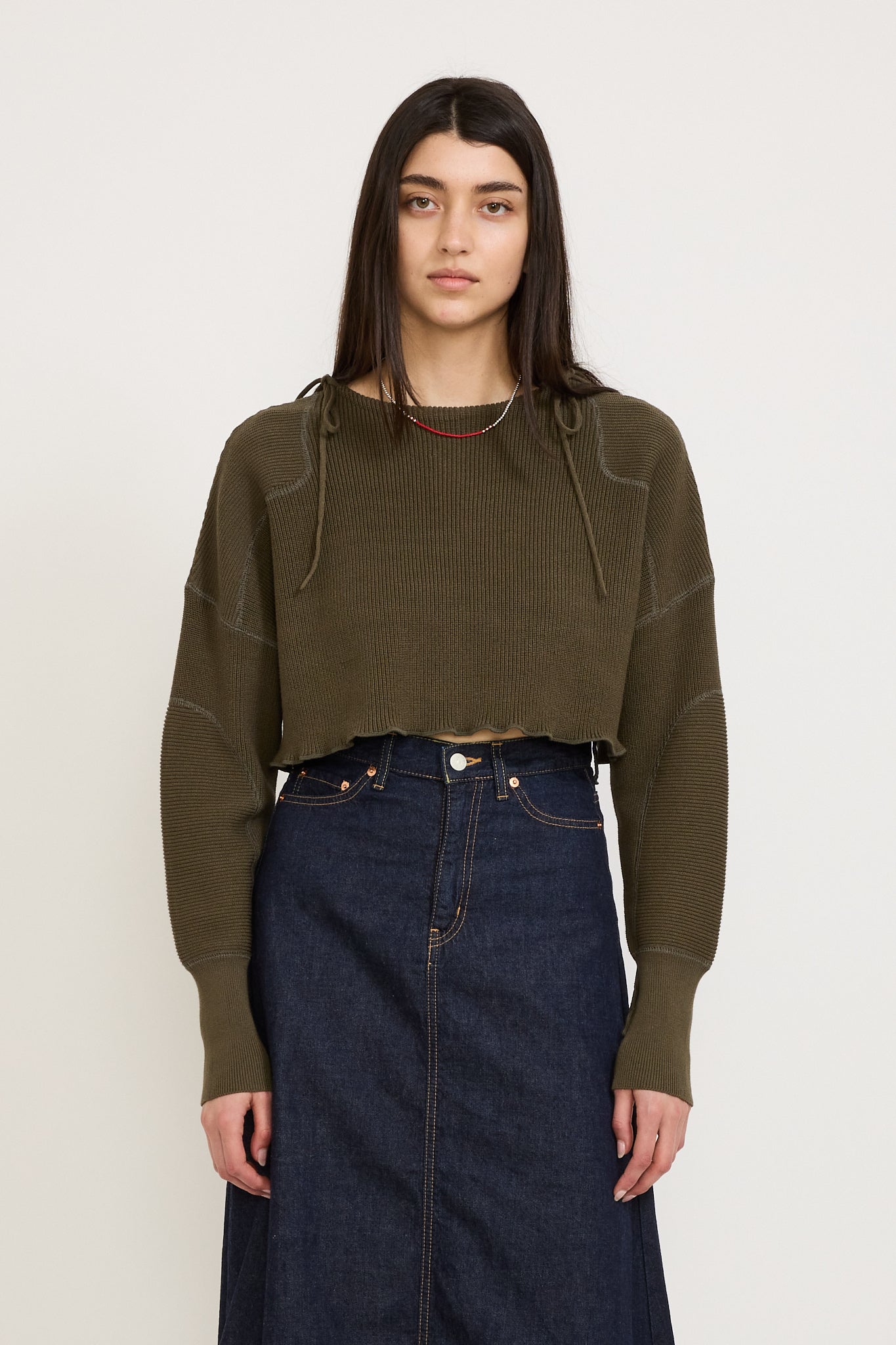 Beams Boy | Military Short Pullover Olive | Maplestore