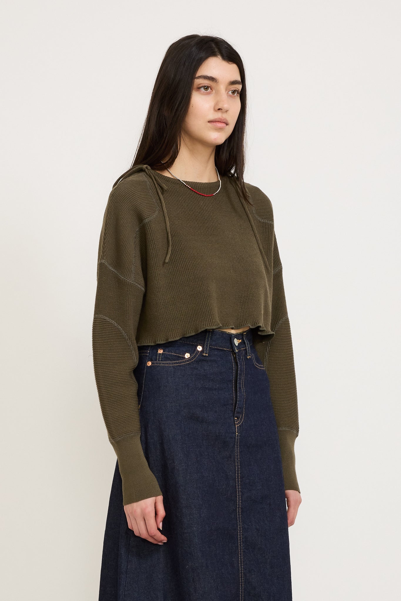 Beams Boy | Military Short Pullover Olive | Maplestore