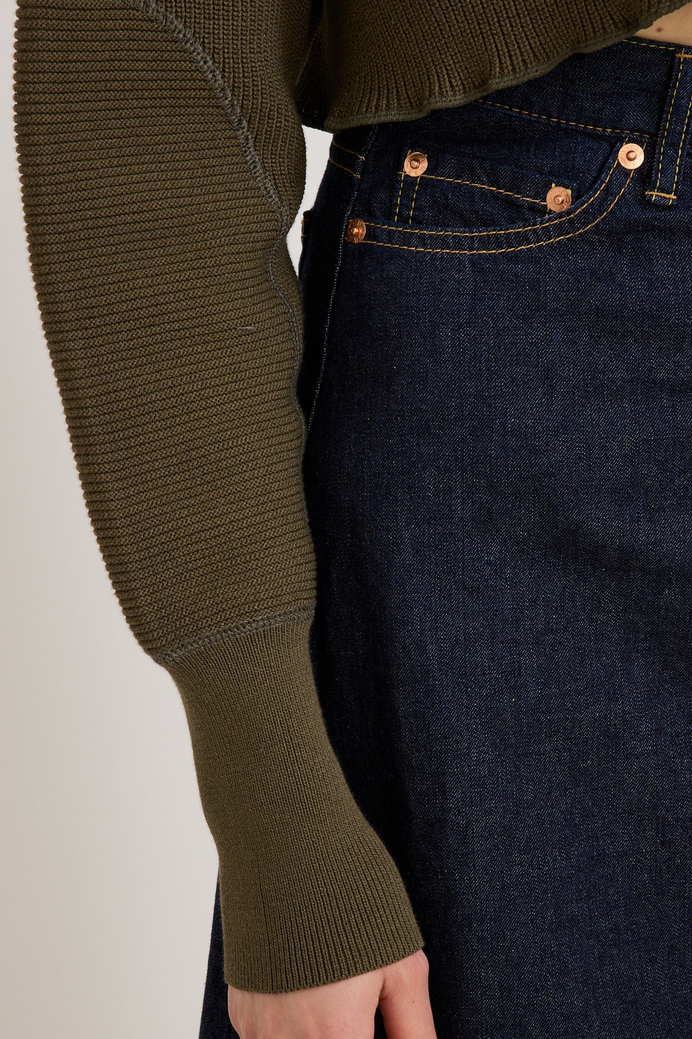 Beams Boy | Military Short Pullover Olive | Maplestore