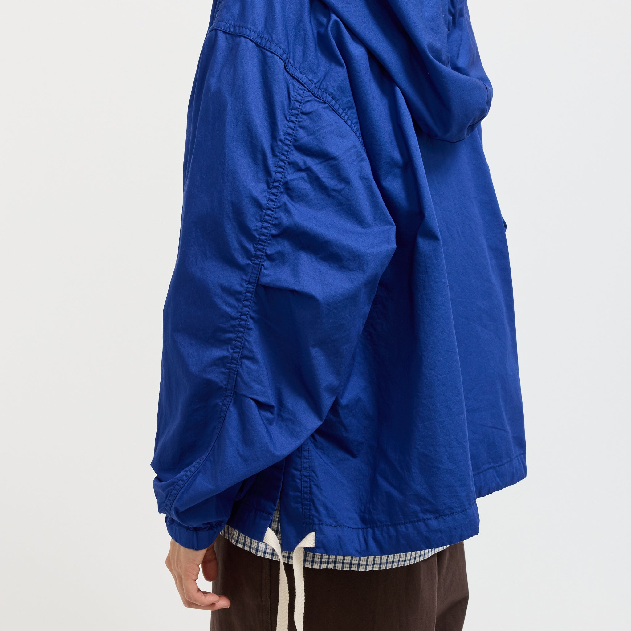 Side Button Anorak Blouson Blue