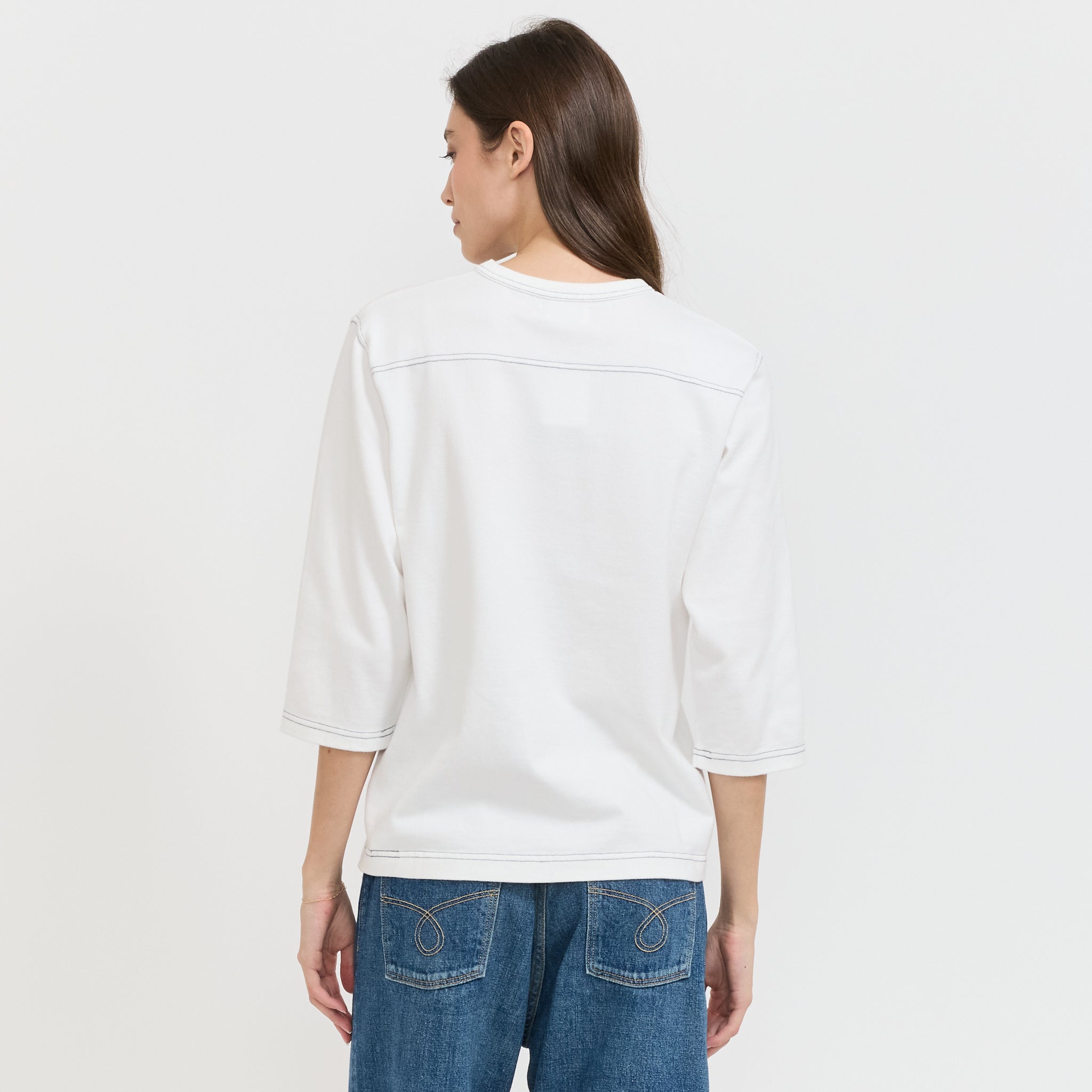 Beams Boy | 3/4 Sleeve Football Tee White | Maplestore