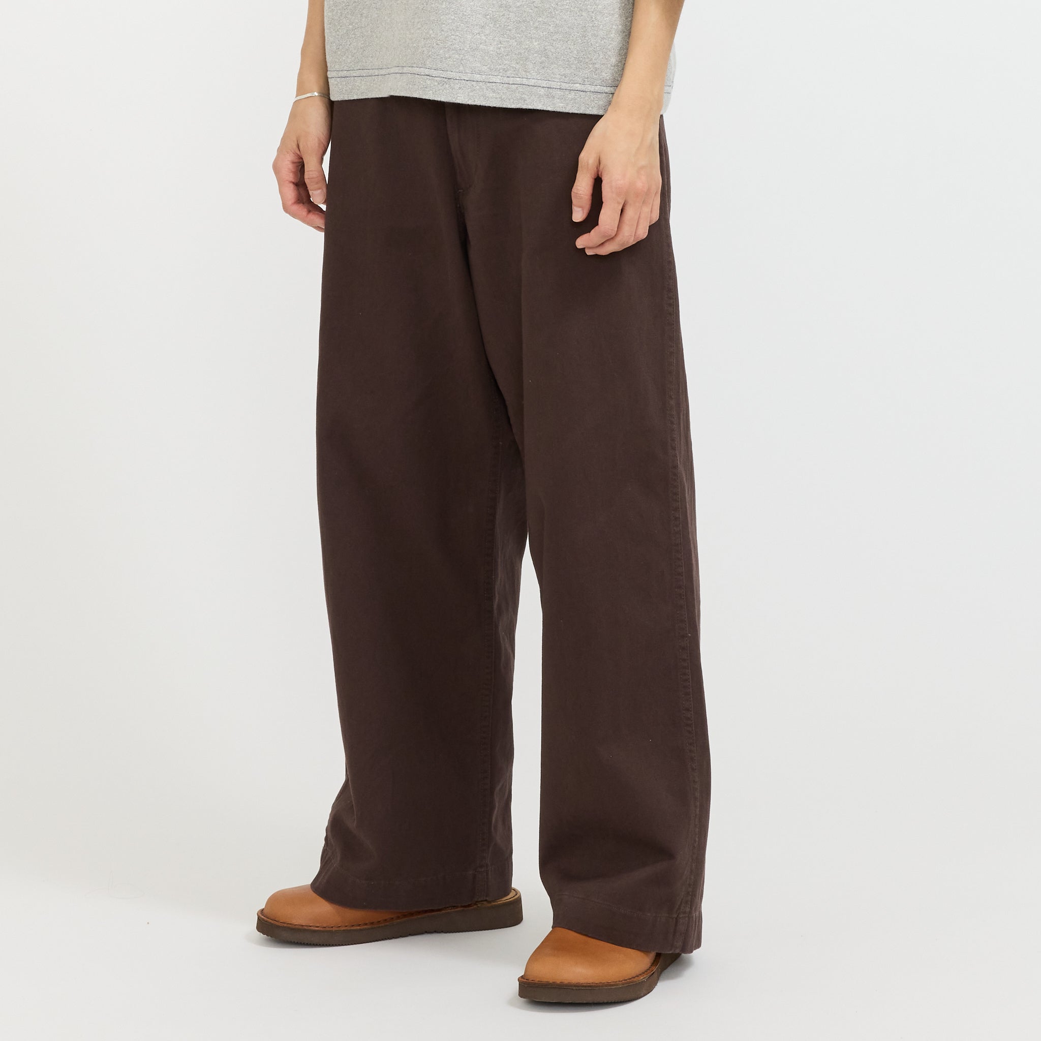 Wide Chino Pants Brown