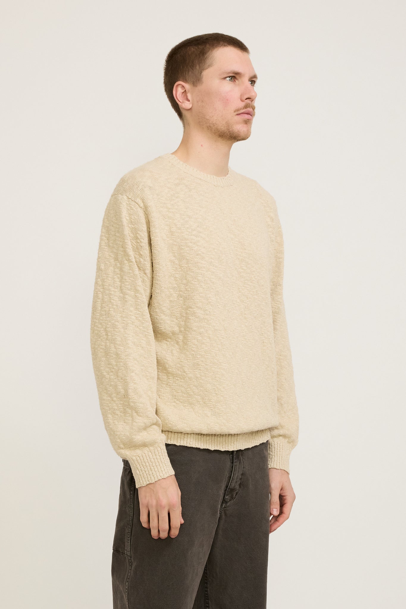 Beams Plus | Crew Cotton Hemp 5G Beige | Maplestore