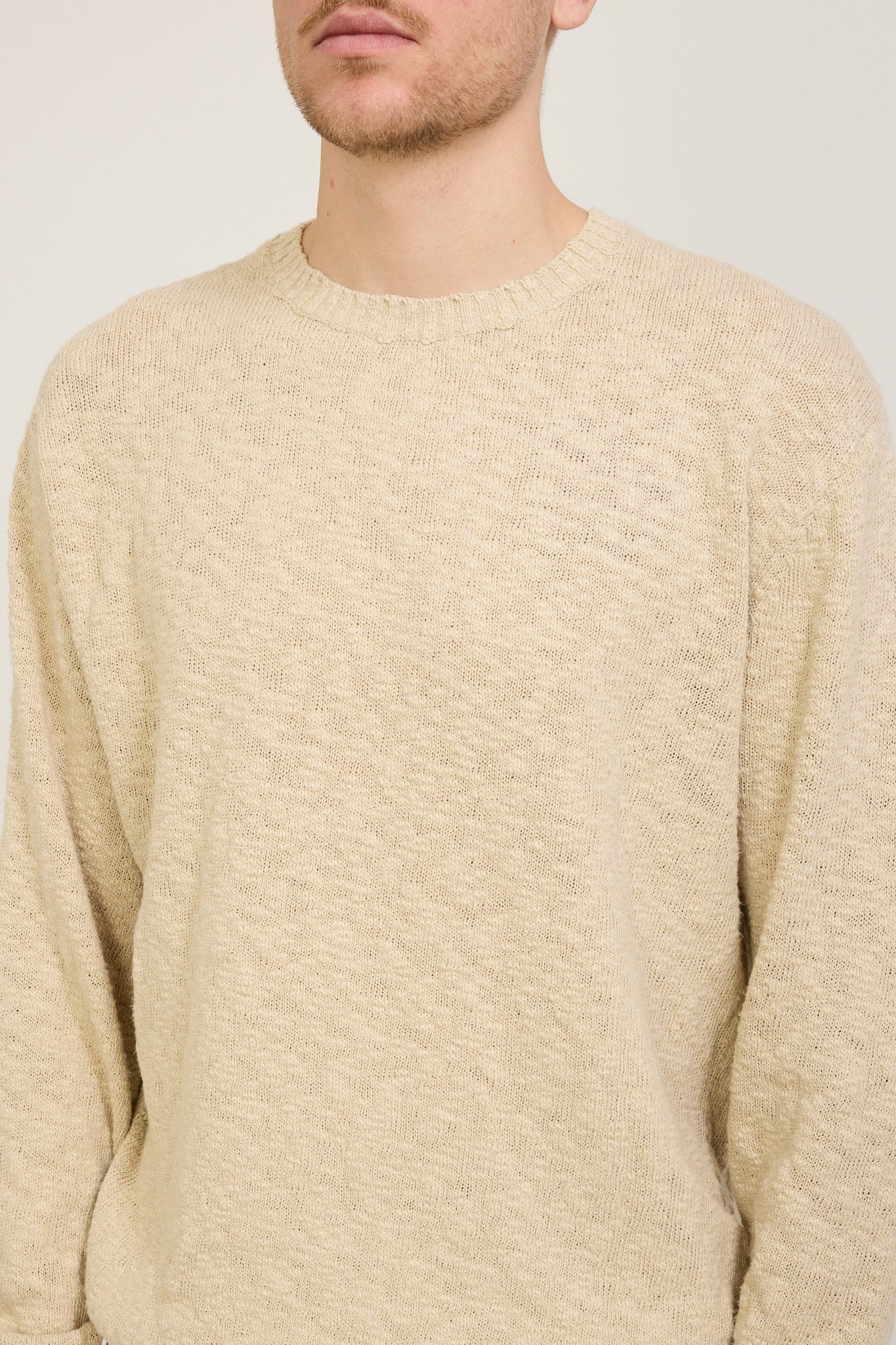 Beams Plus | Crew Cotton Hemp 5G Beige | Maplestore