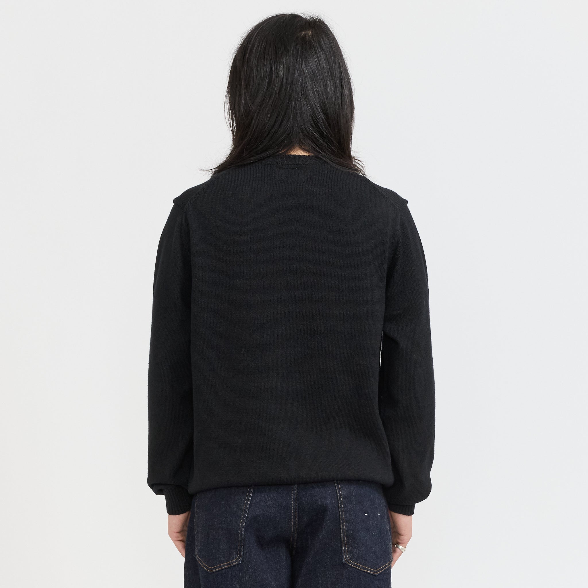 Beams Plus | Crew Lily Yarn 7G Black | Maplestore