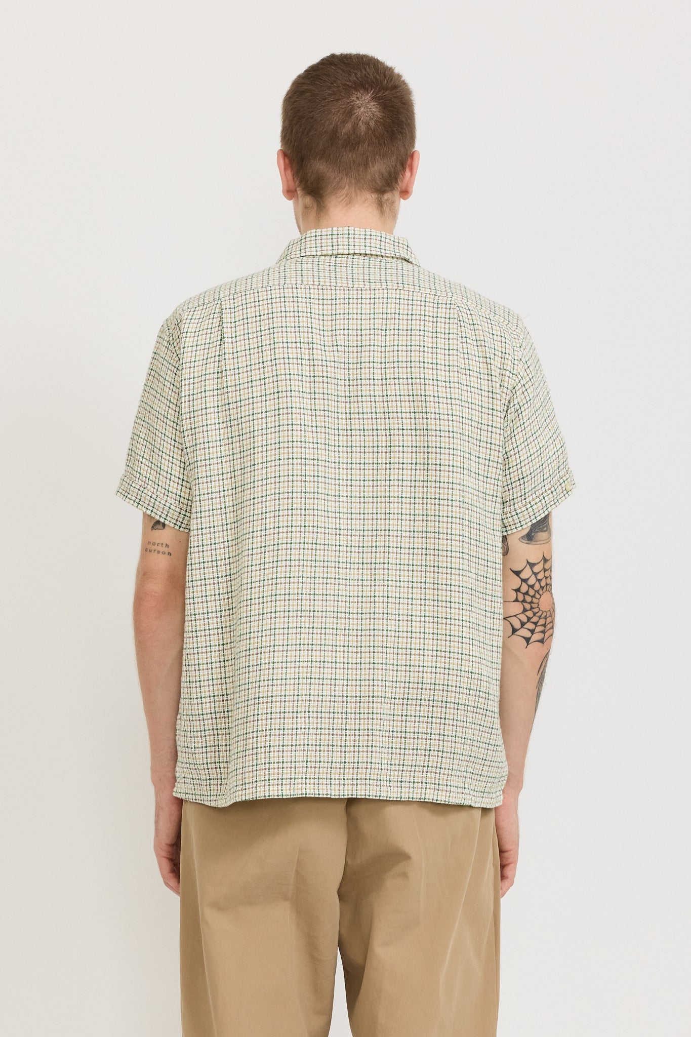 Italian Collar Gunclub Mesh Shirt White