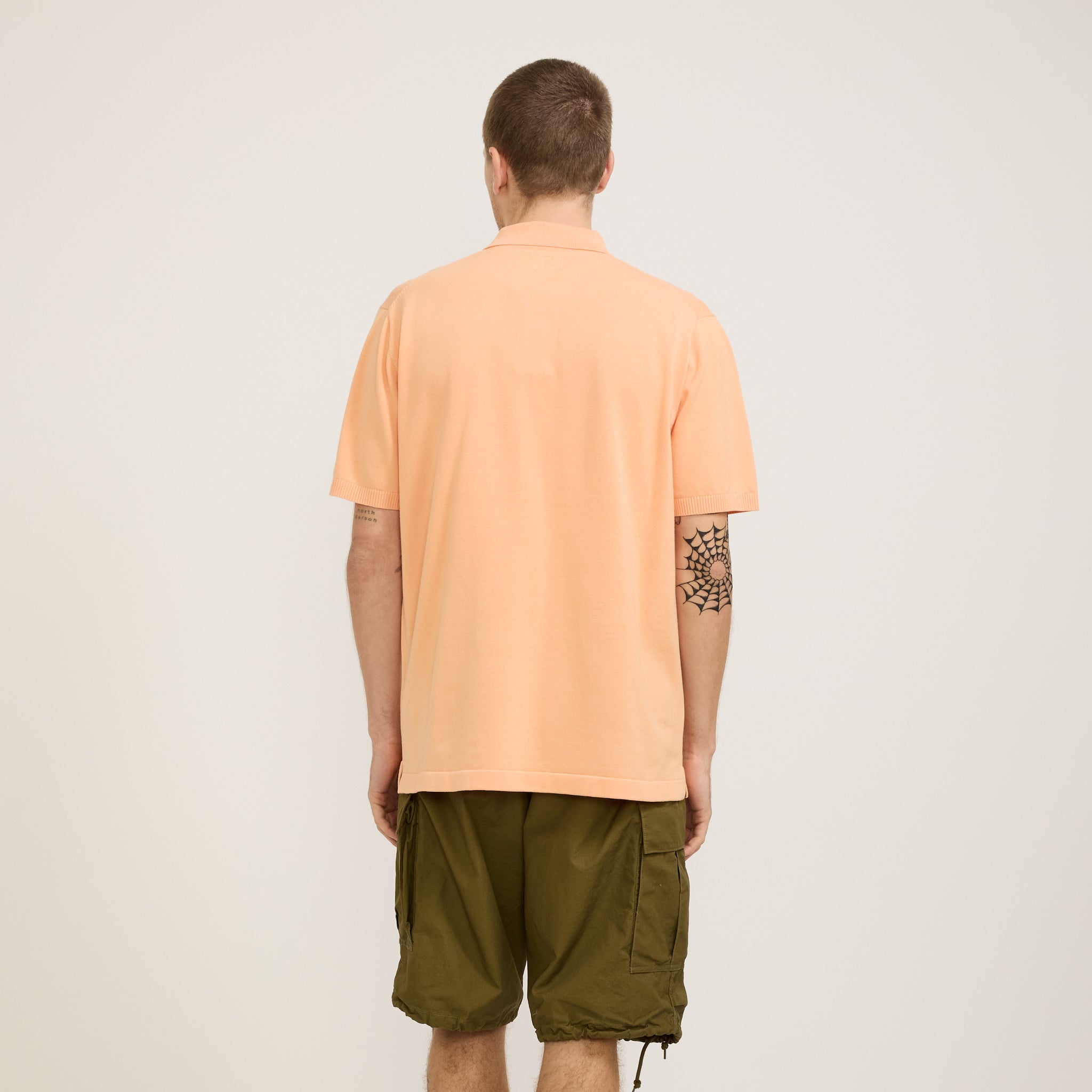 Beams Plus | Knit Polo 12G Orange | Maplestore