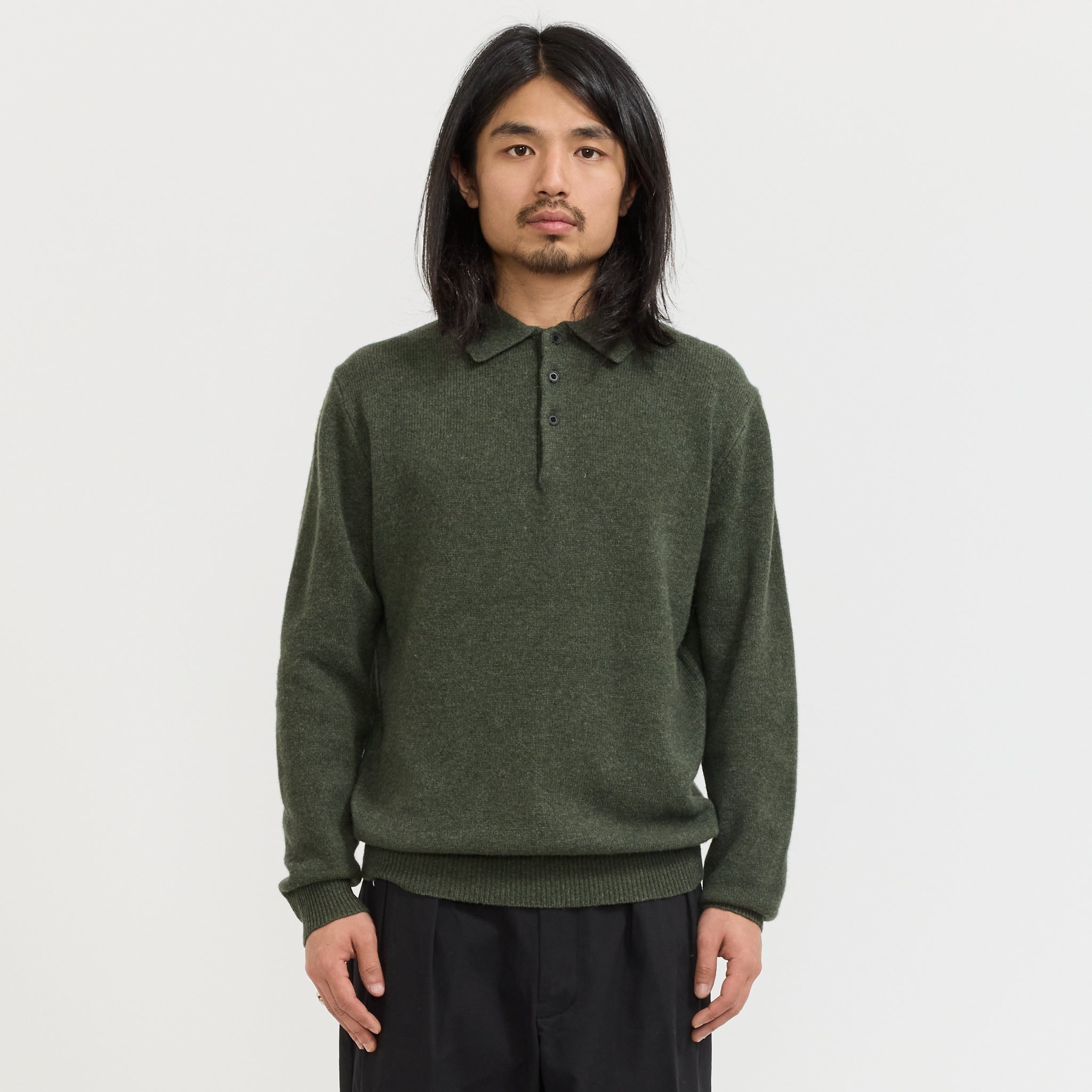 Knit Polo 9G Green