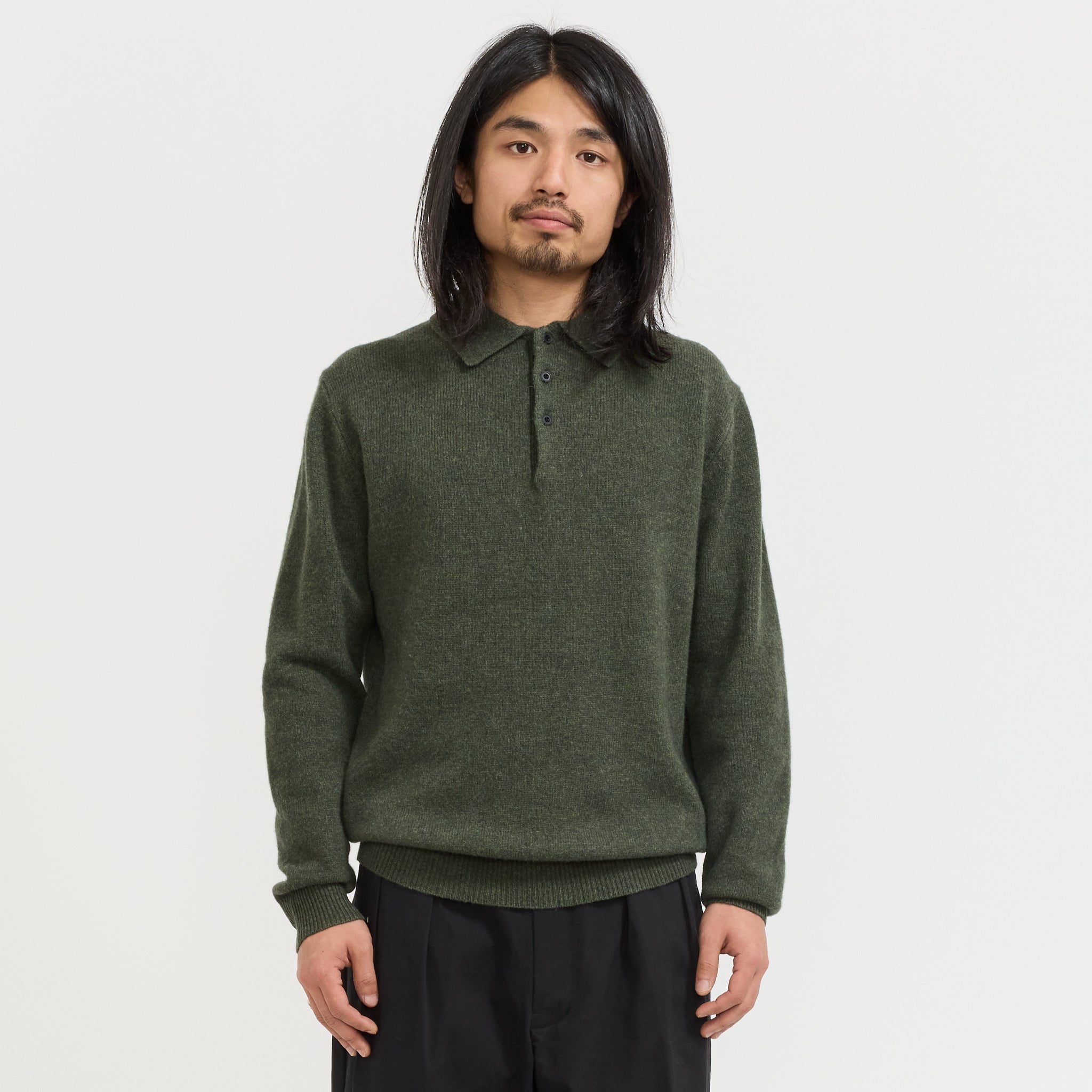 Knit Polo 9G Green