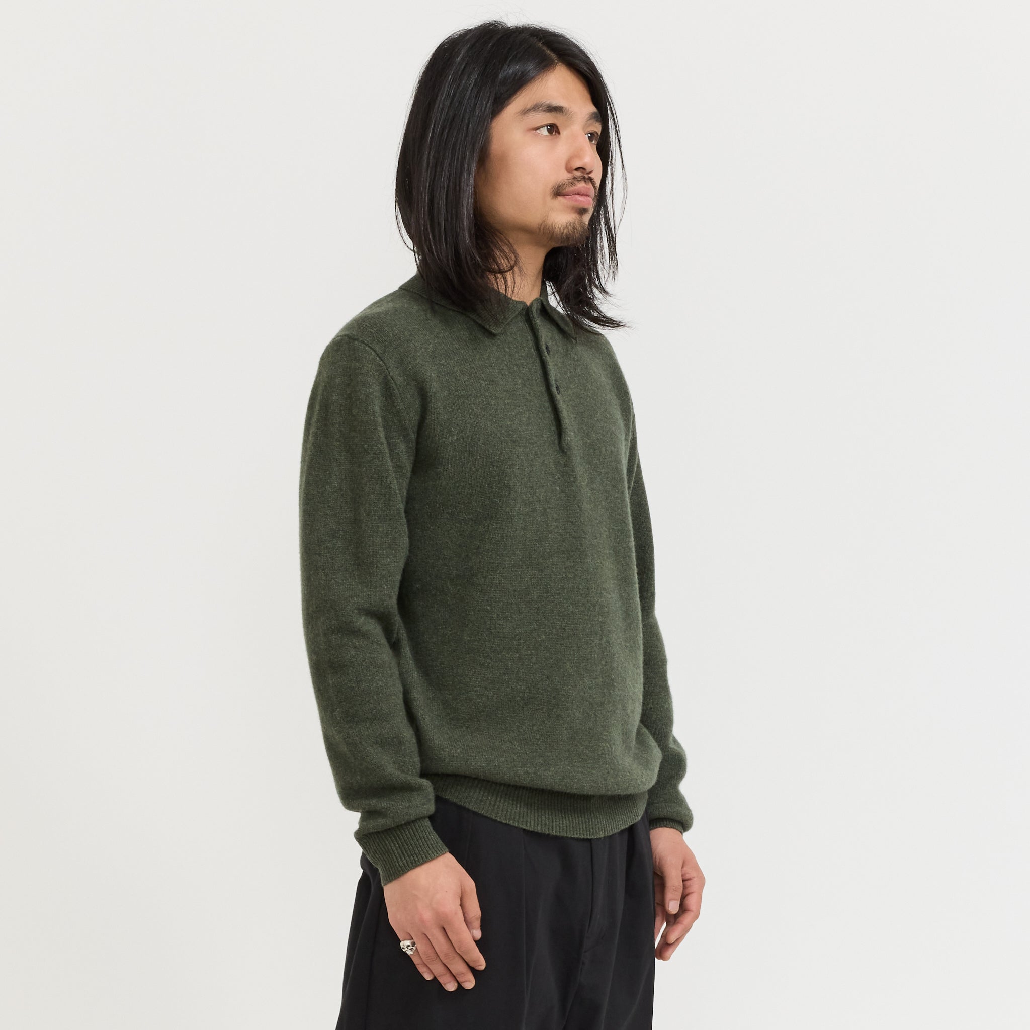 Knit Polo 9G Green