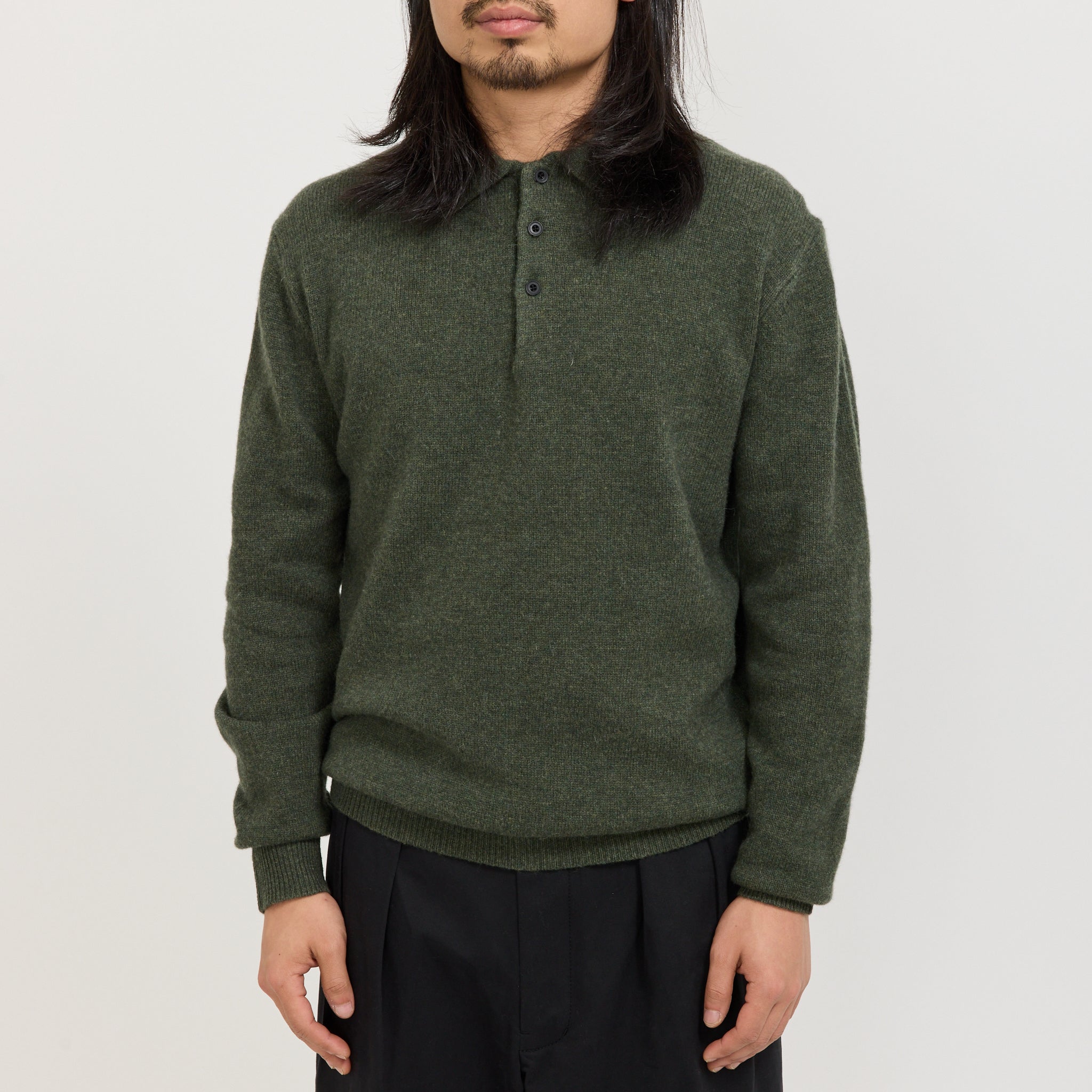 Knit Polo 9G Green