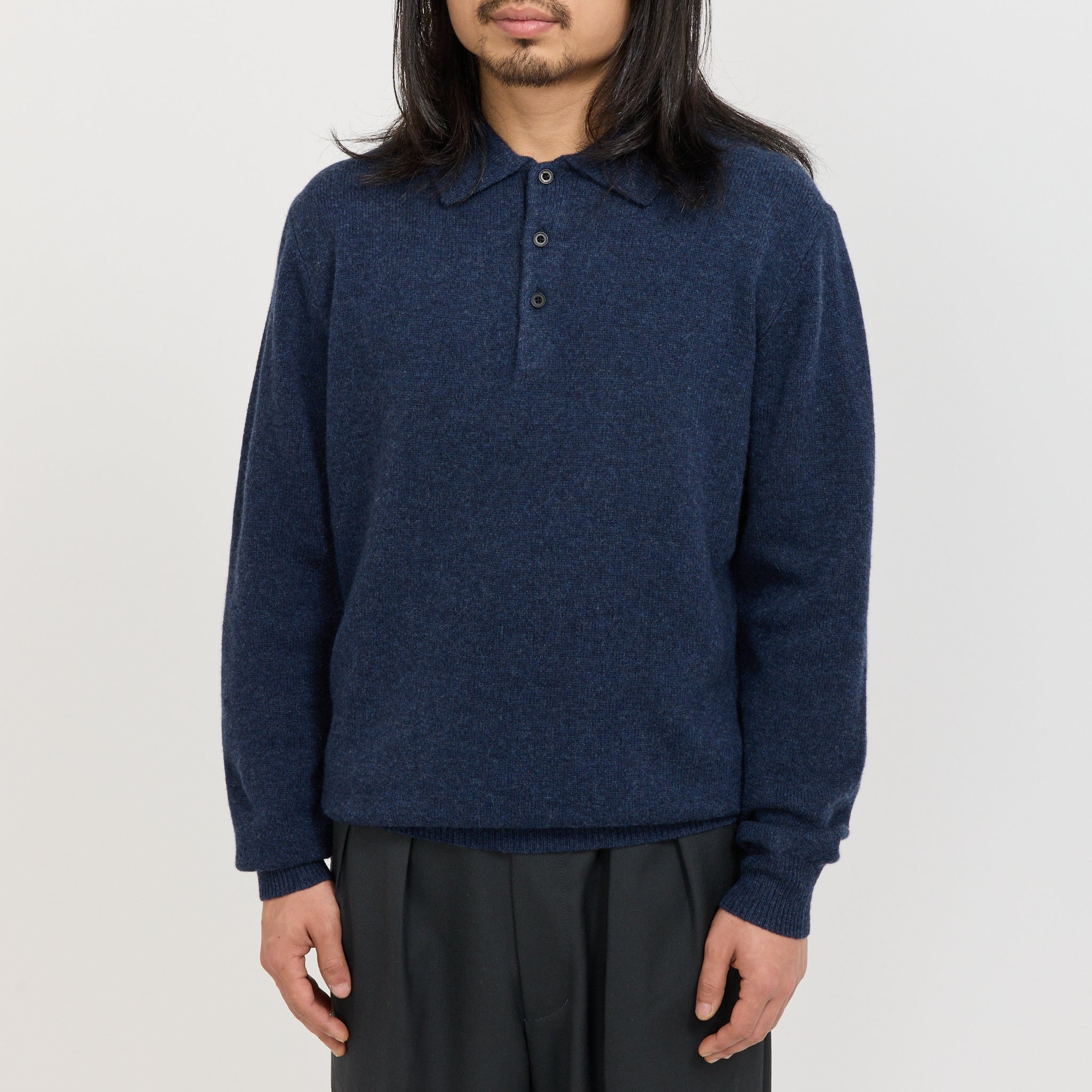 Knit Polo 9G Navy