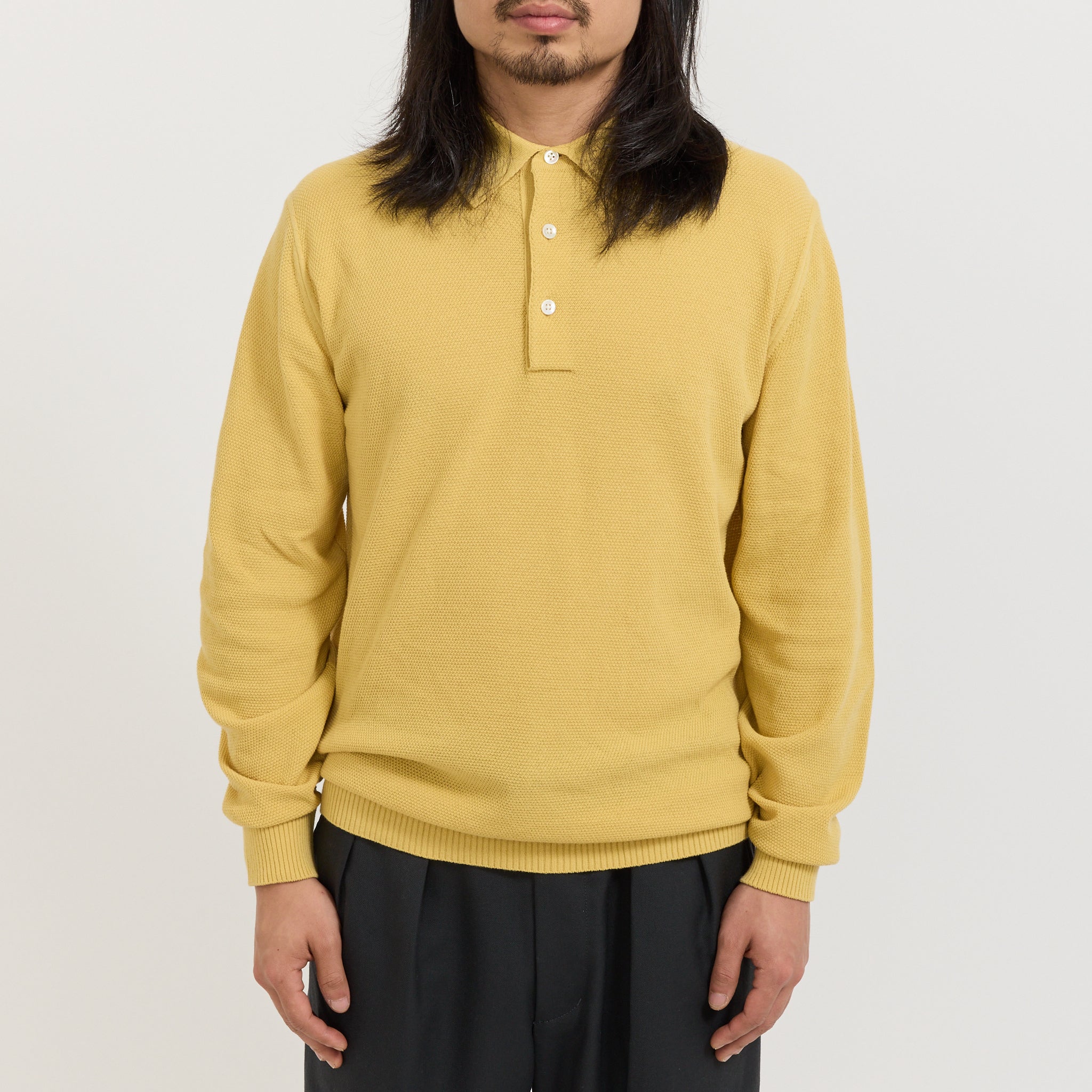 Knit Polo Pique 14G Yellow