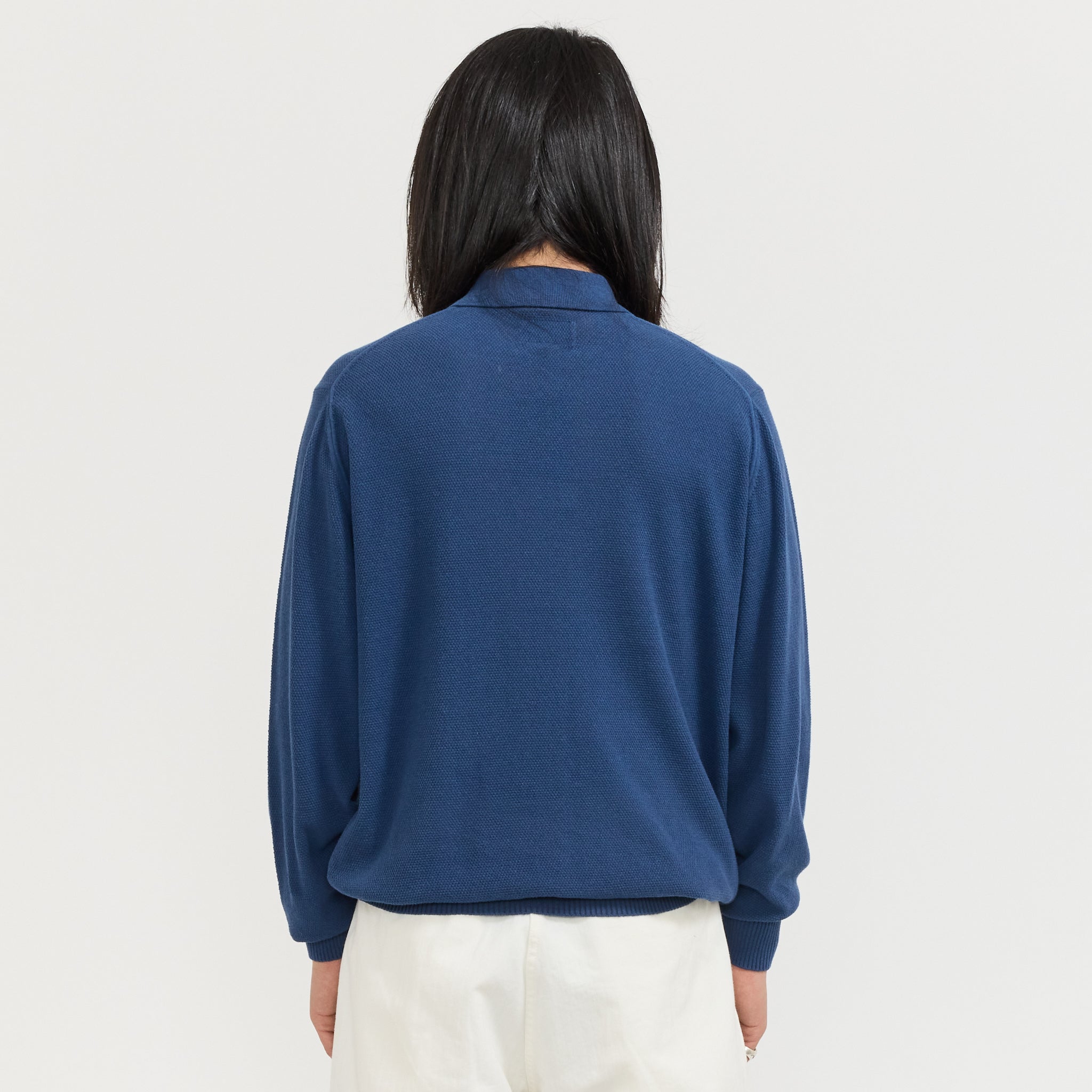 Knit Polo Pique 14G Navy