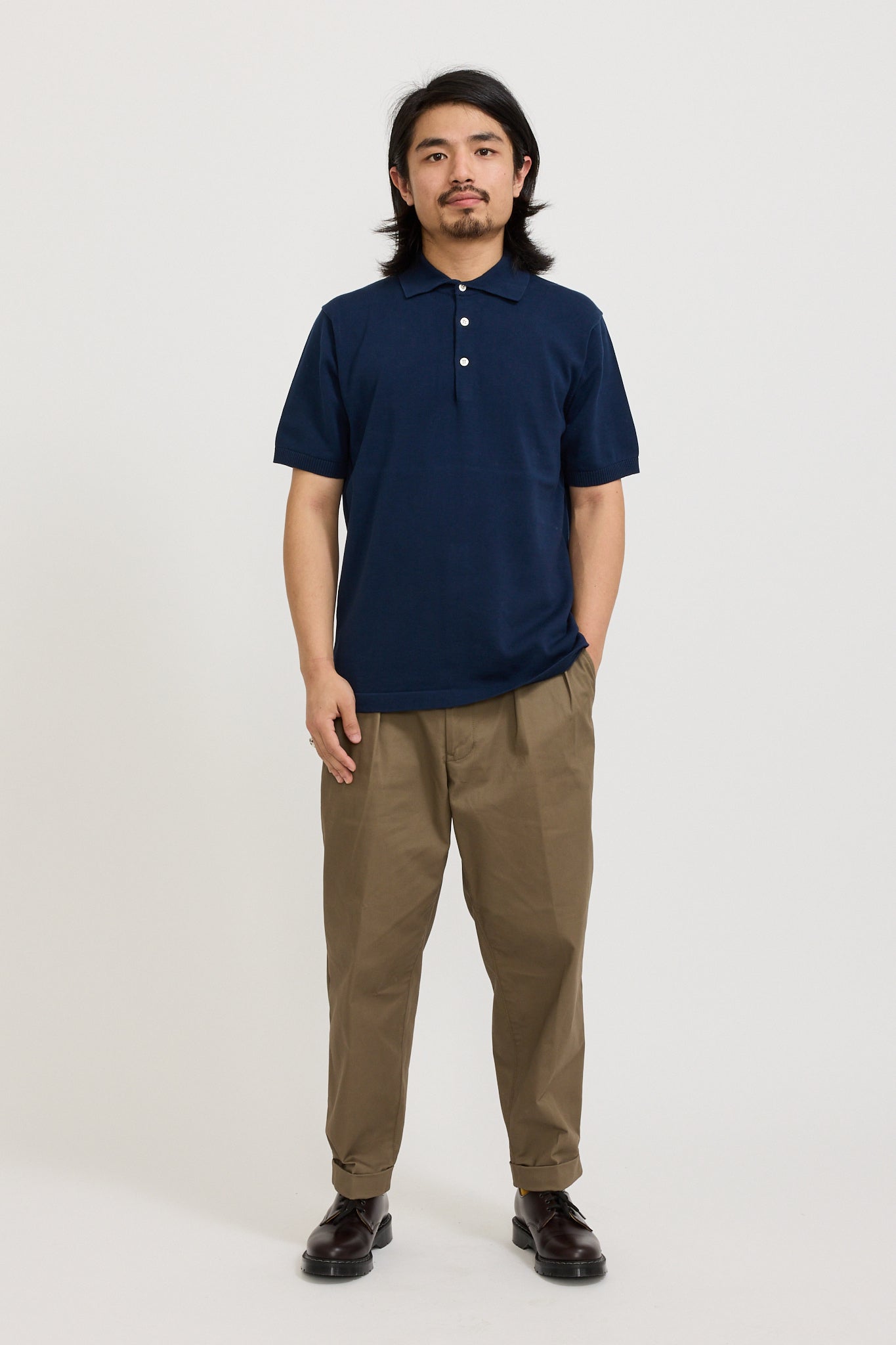 Knit Polo 12G Navy