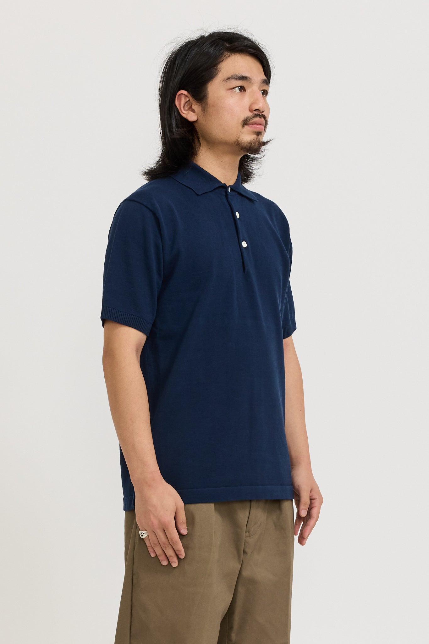 Knit Polo 12G Navy