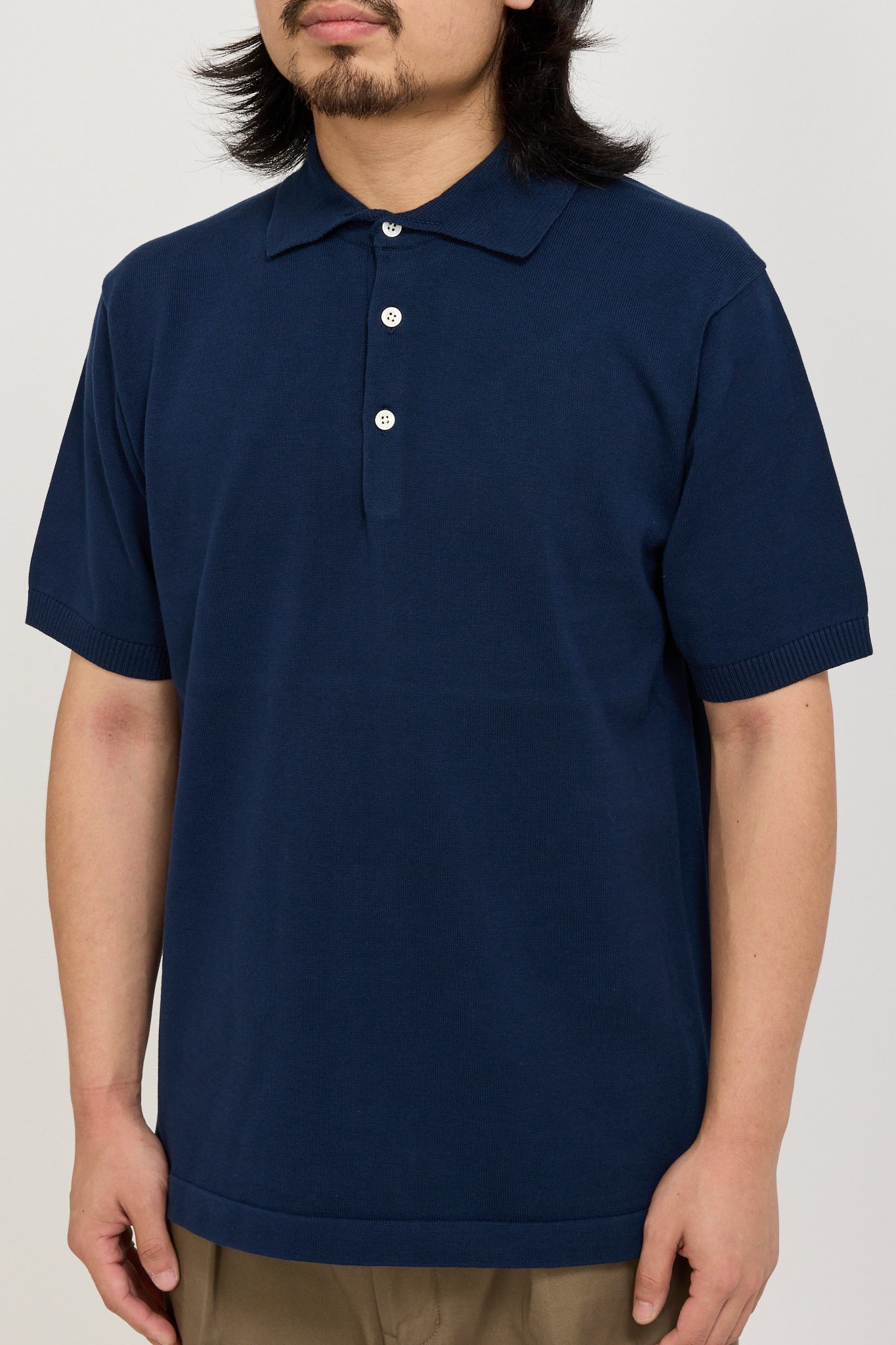 Knit Polo 12G Navy