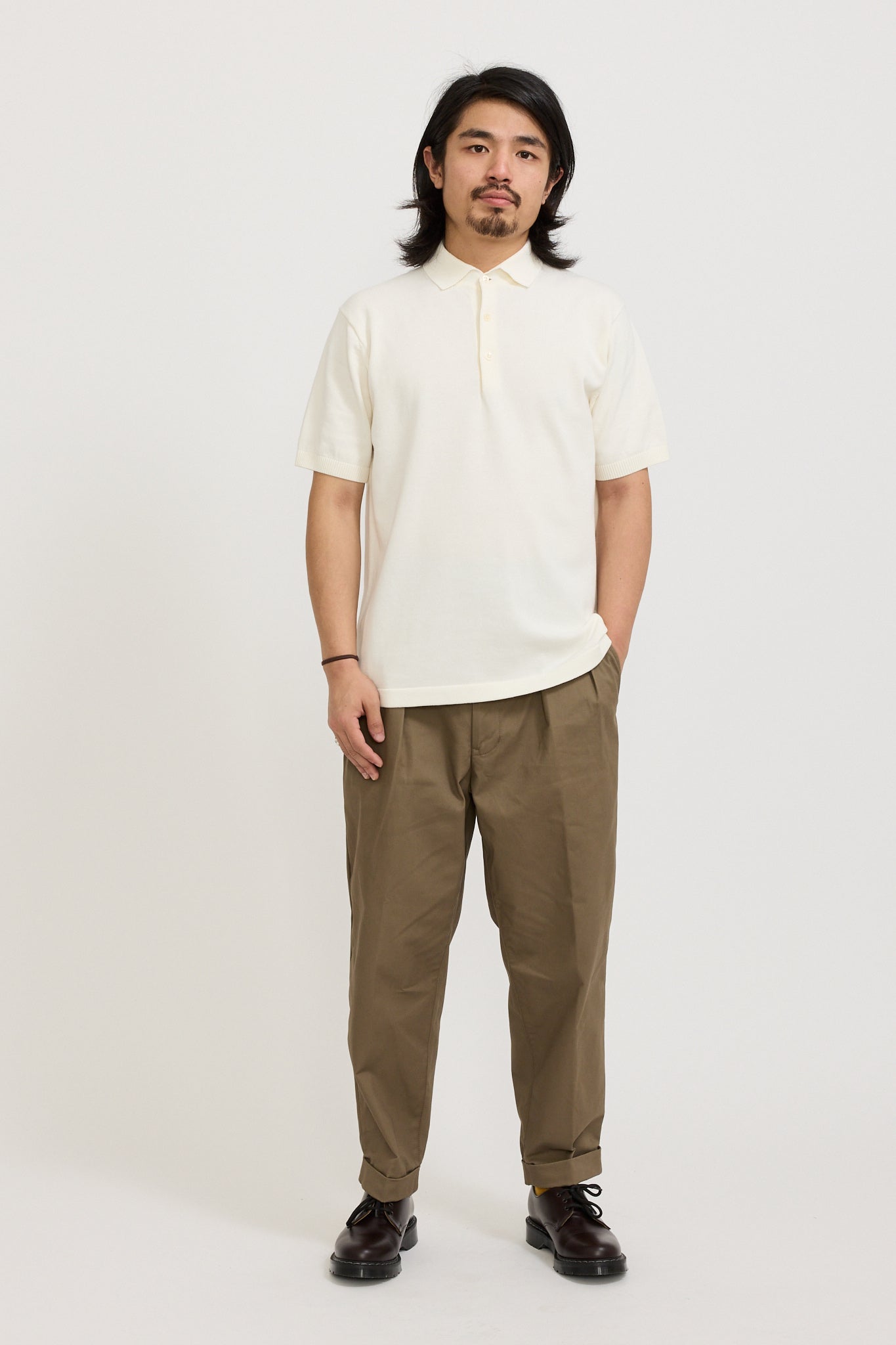 Knit Polo 12G Off White