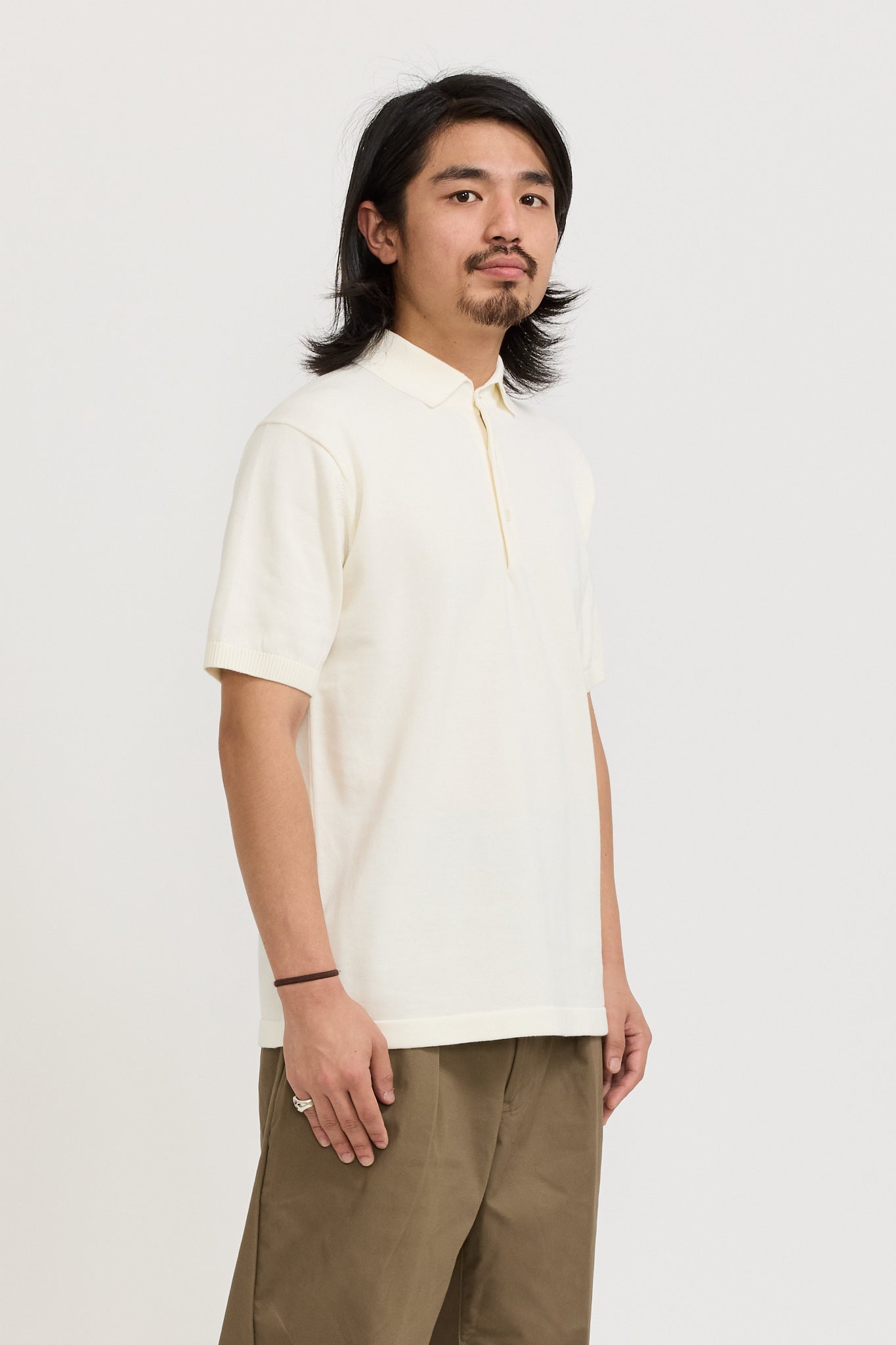 Knit Polo 12G Off White