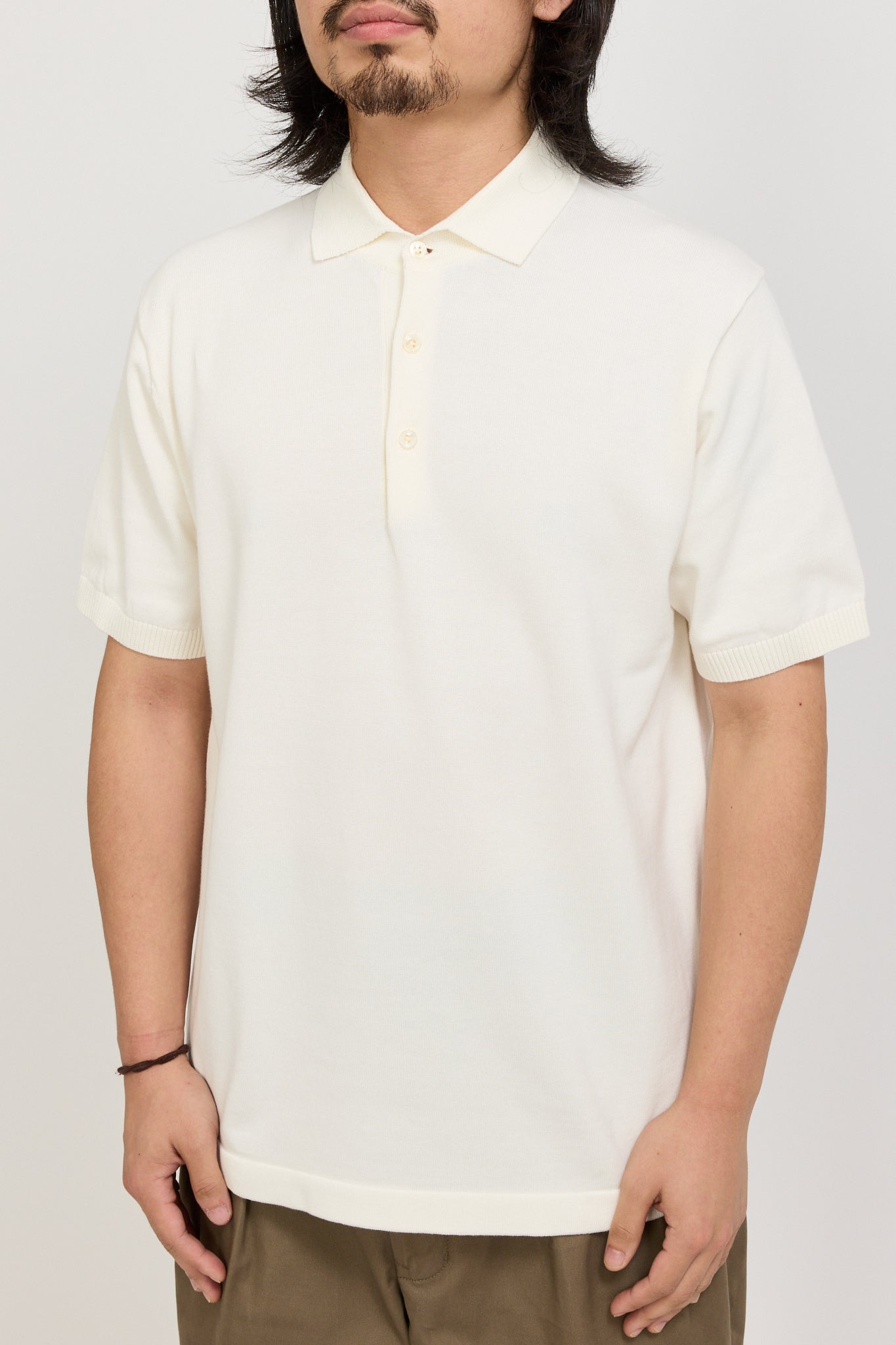 Knit Polo 12G Off White