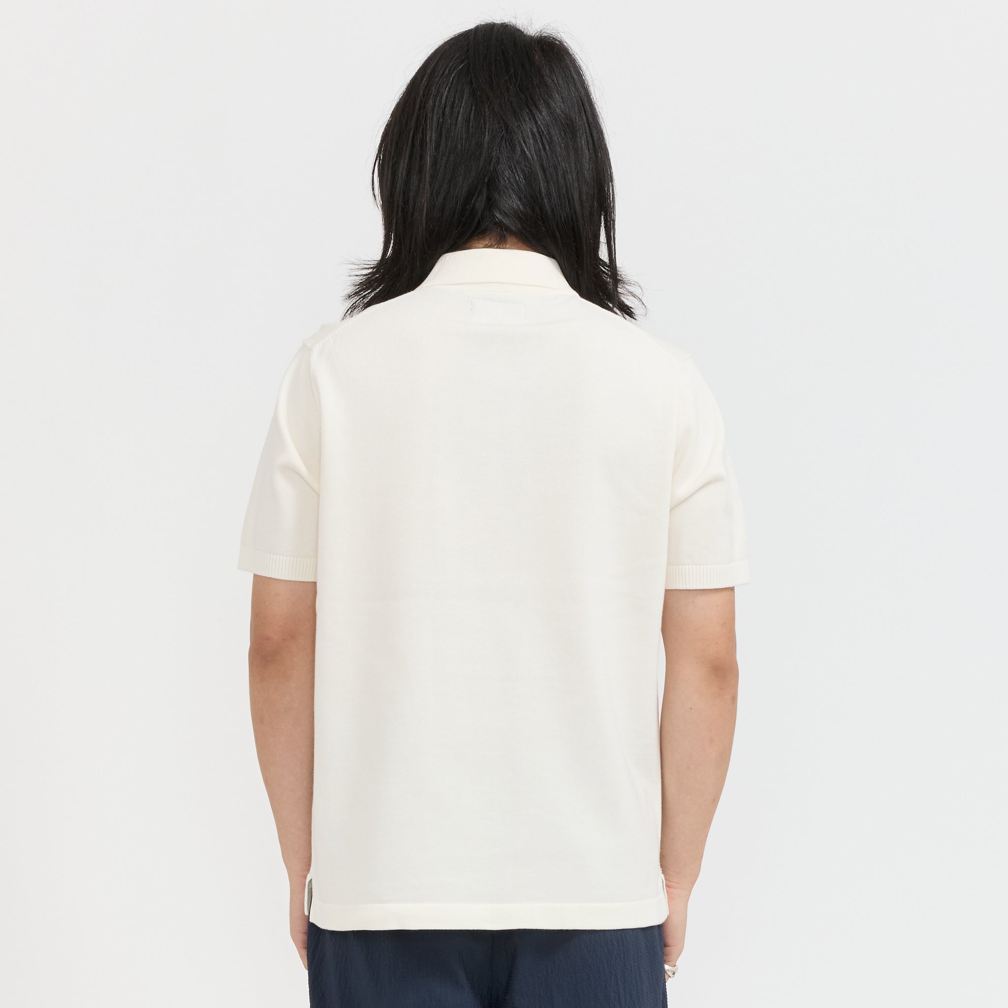Beams Plus | Knit Polo 12G Off White | Maplestore