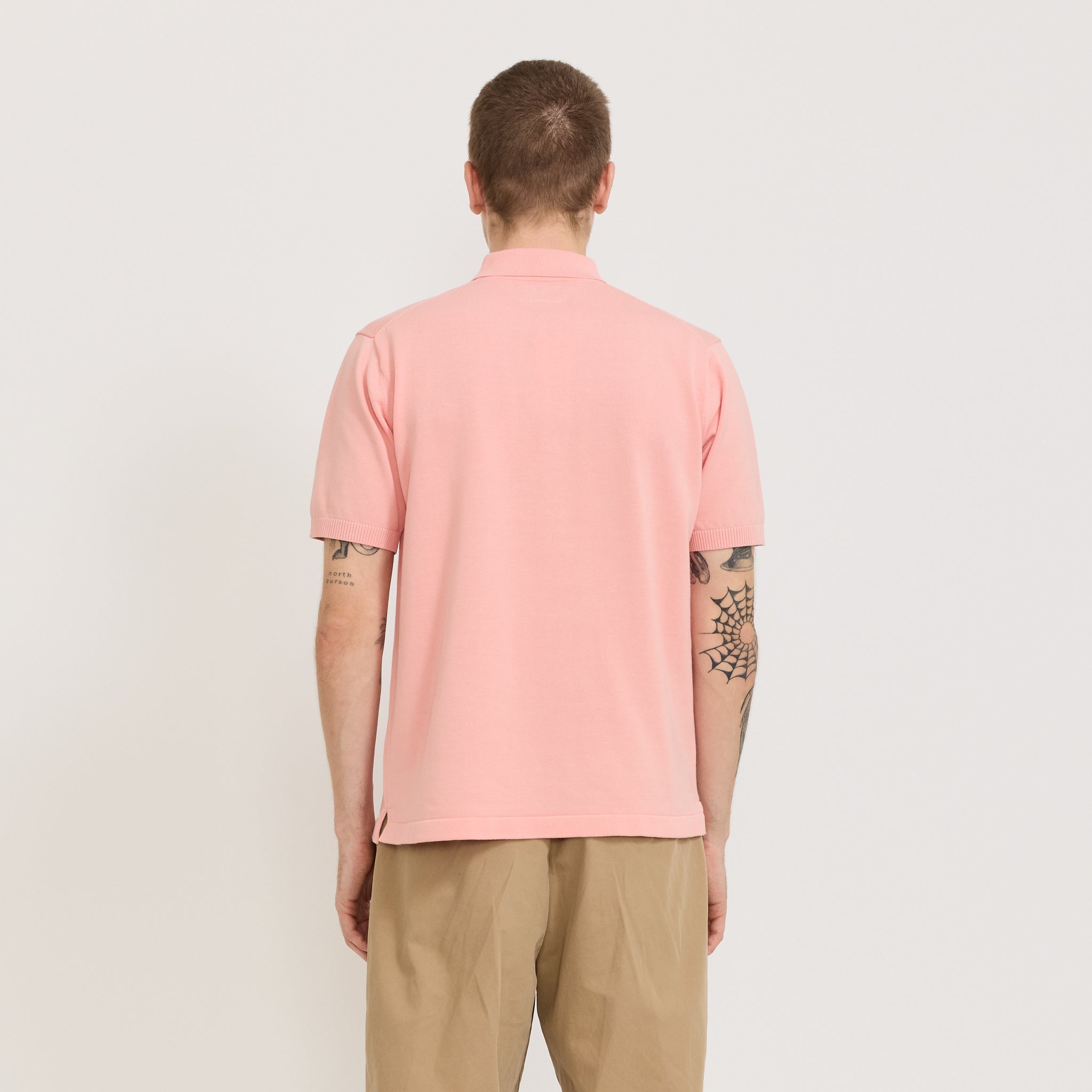 Beams Plus | Knit Polo 12G Pink | Maplestore