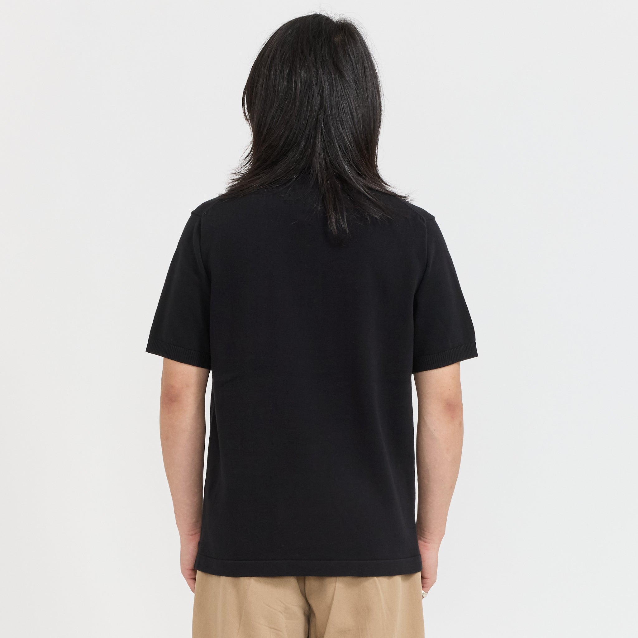 Beams Plus | Knit Polo 12G Black | Maplestore