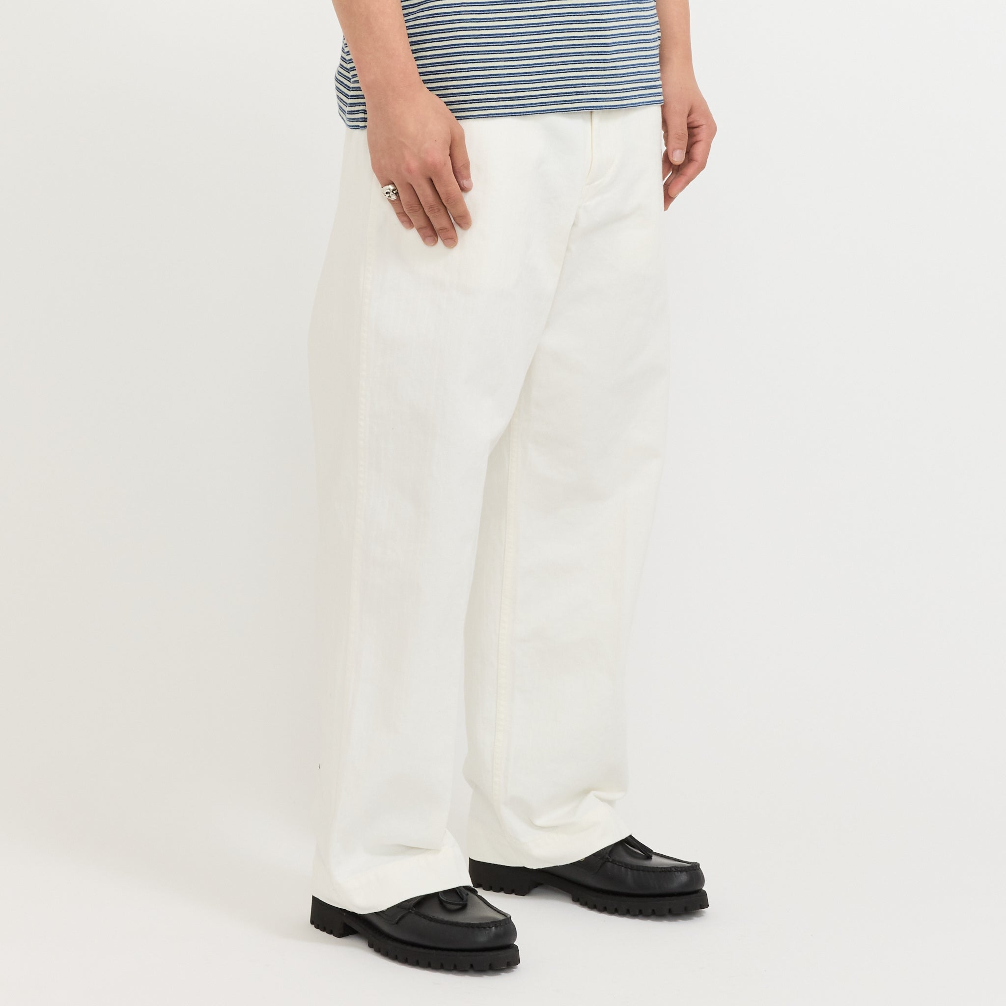 ビームスプラス MIL Trousers Herringbone ホワイト M MIL Trousers Herringbone White | Maplestore
