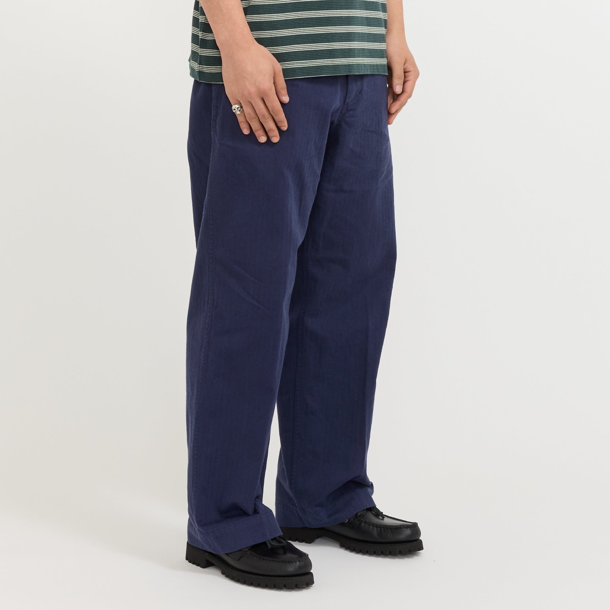 MIL Trousers Herringbone Navy
