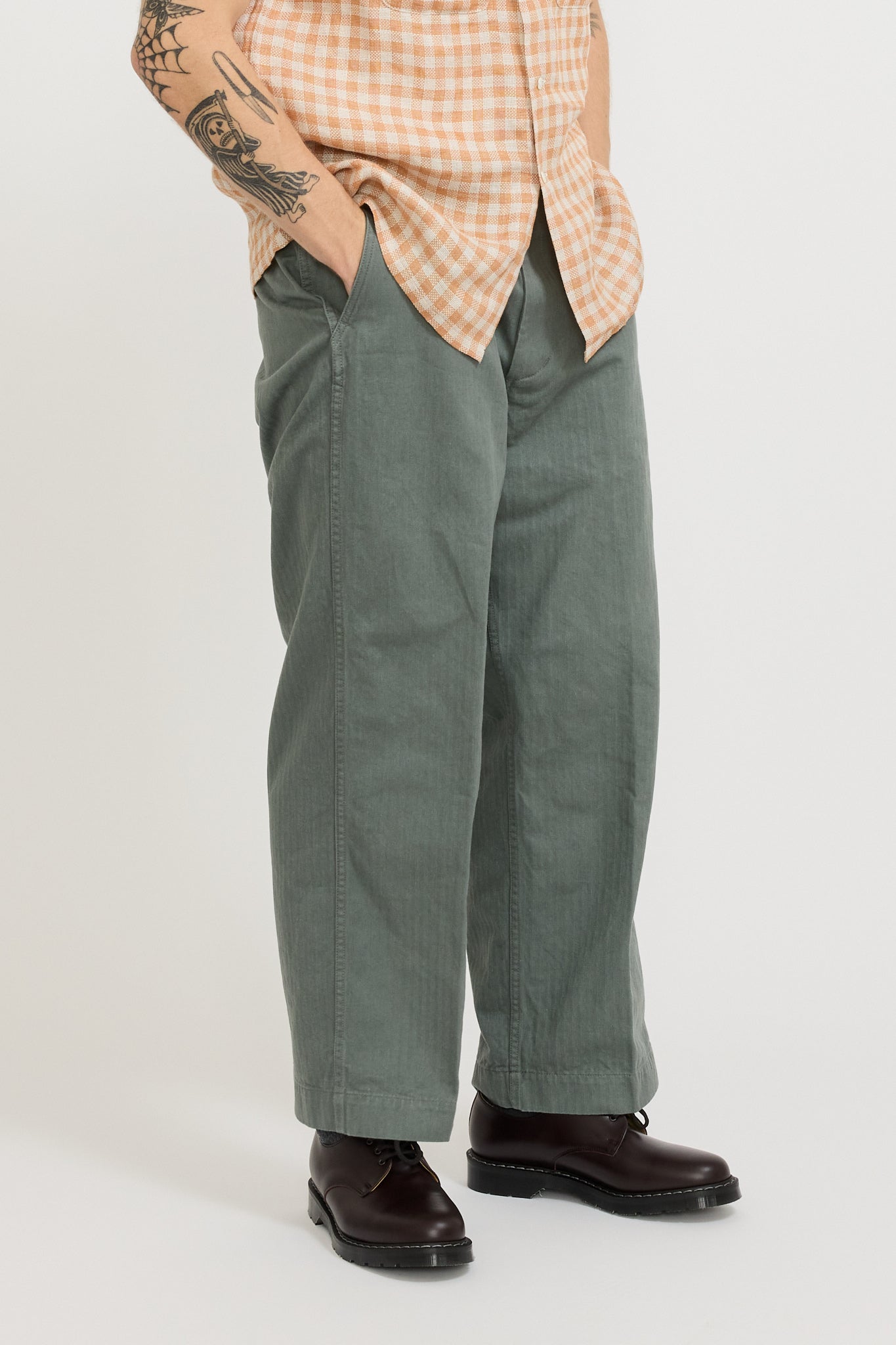 MIL Trousers Herringbone Sage