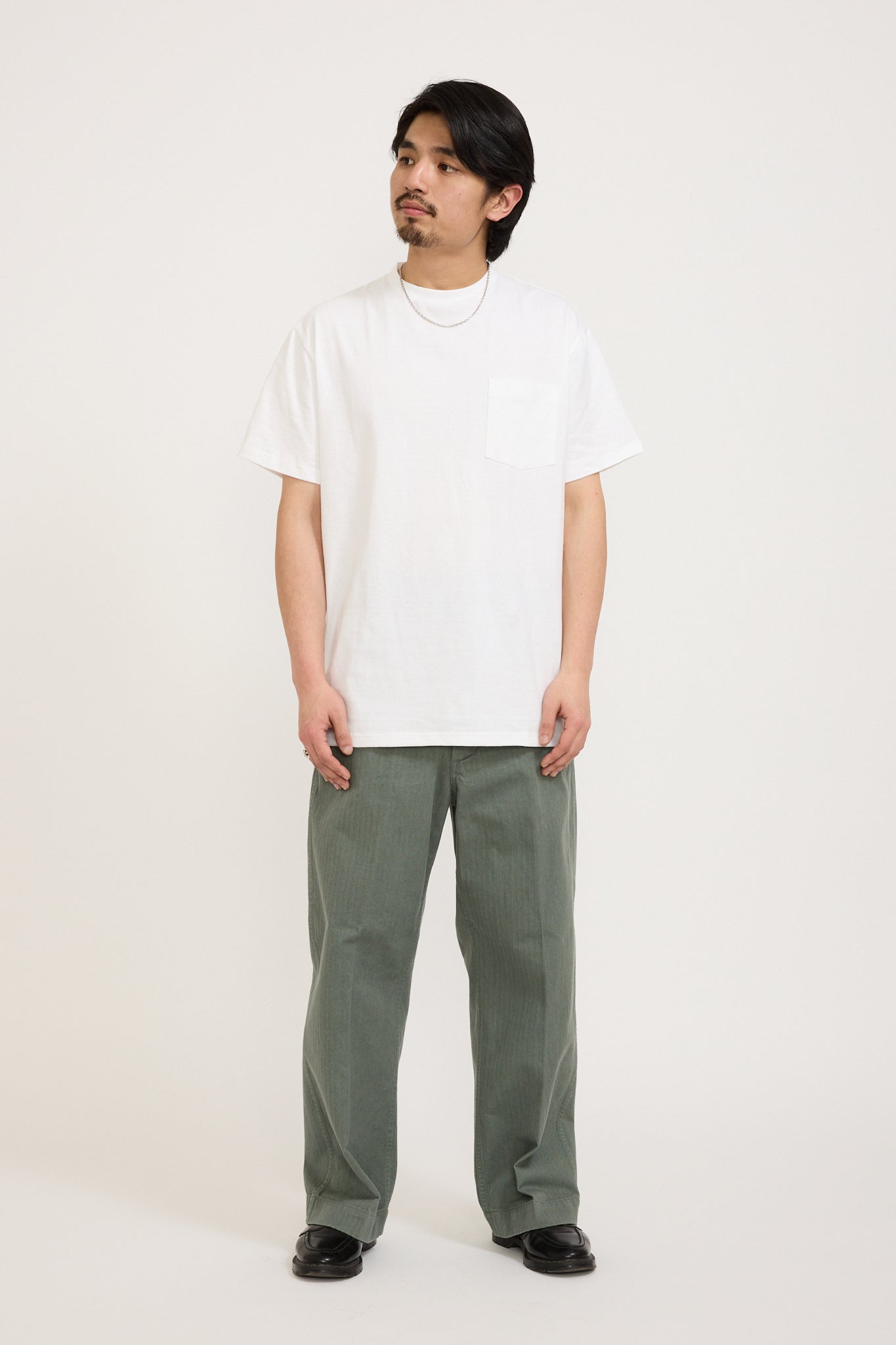 Beams Plus | MIL Trousers Herringbone Sage | Maplestore