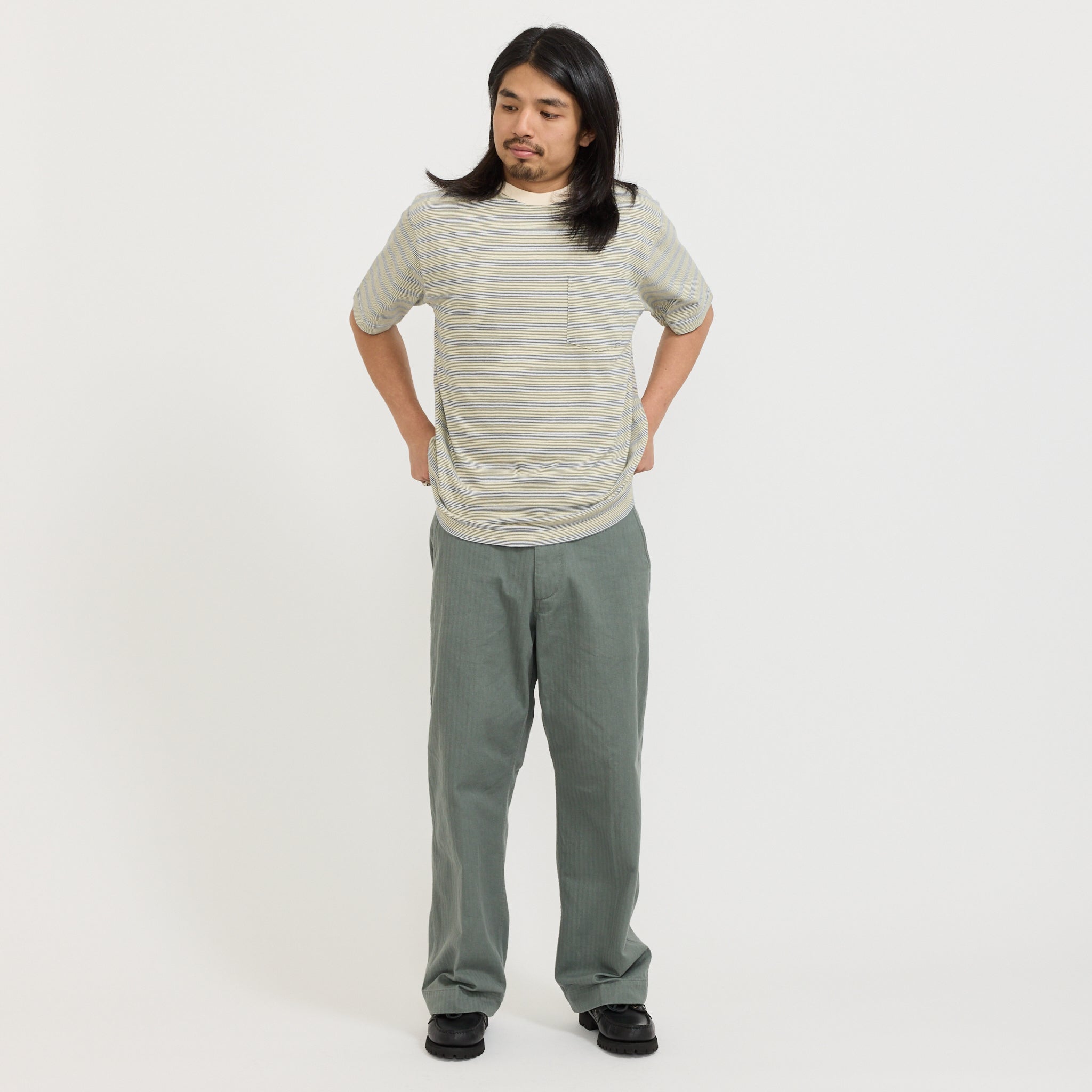 MIL Trousers Herringbone Sage