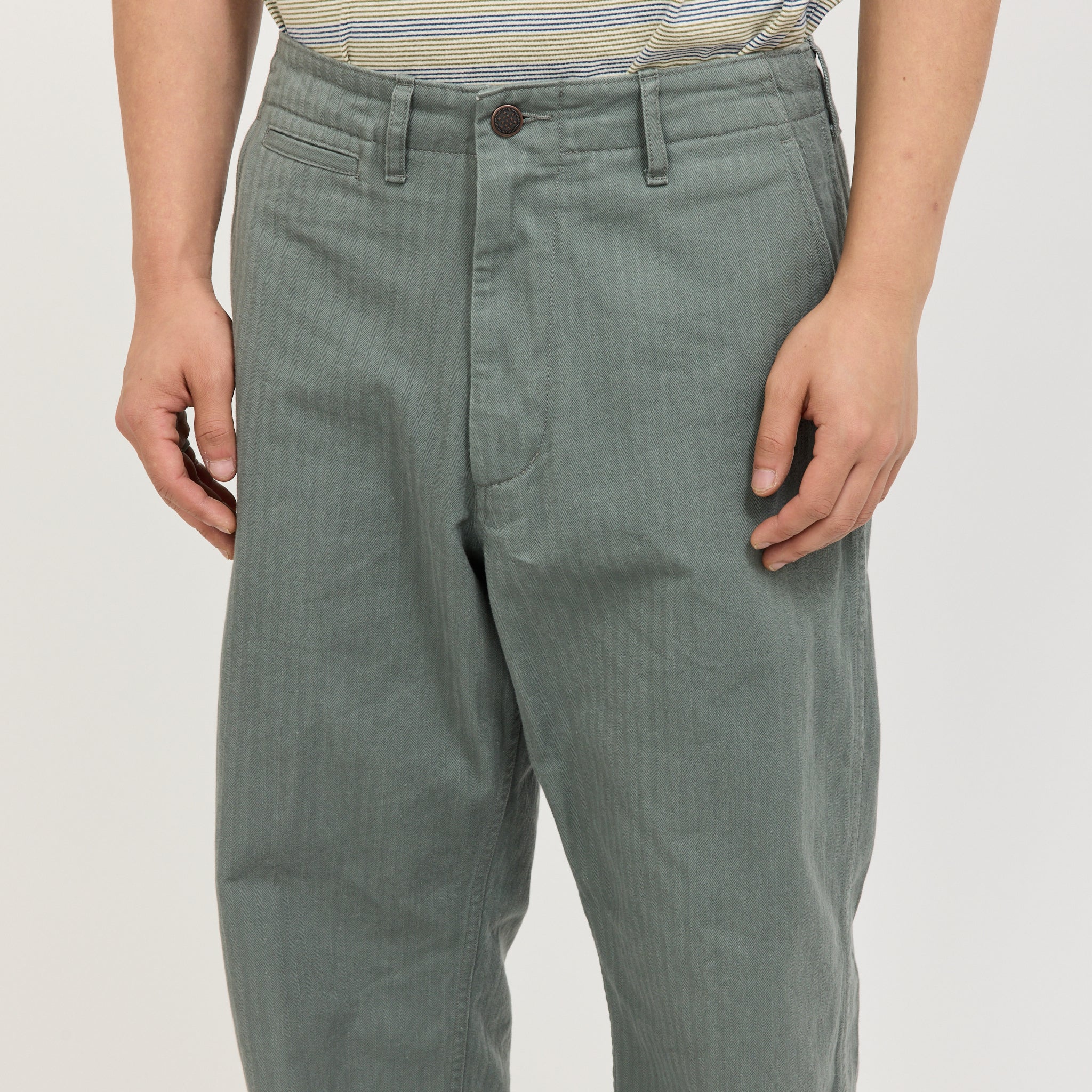 MIL Trousers Herringbone Sage