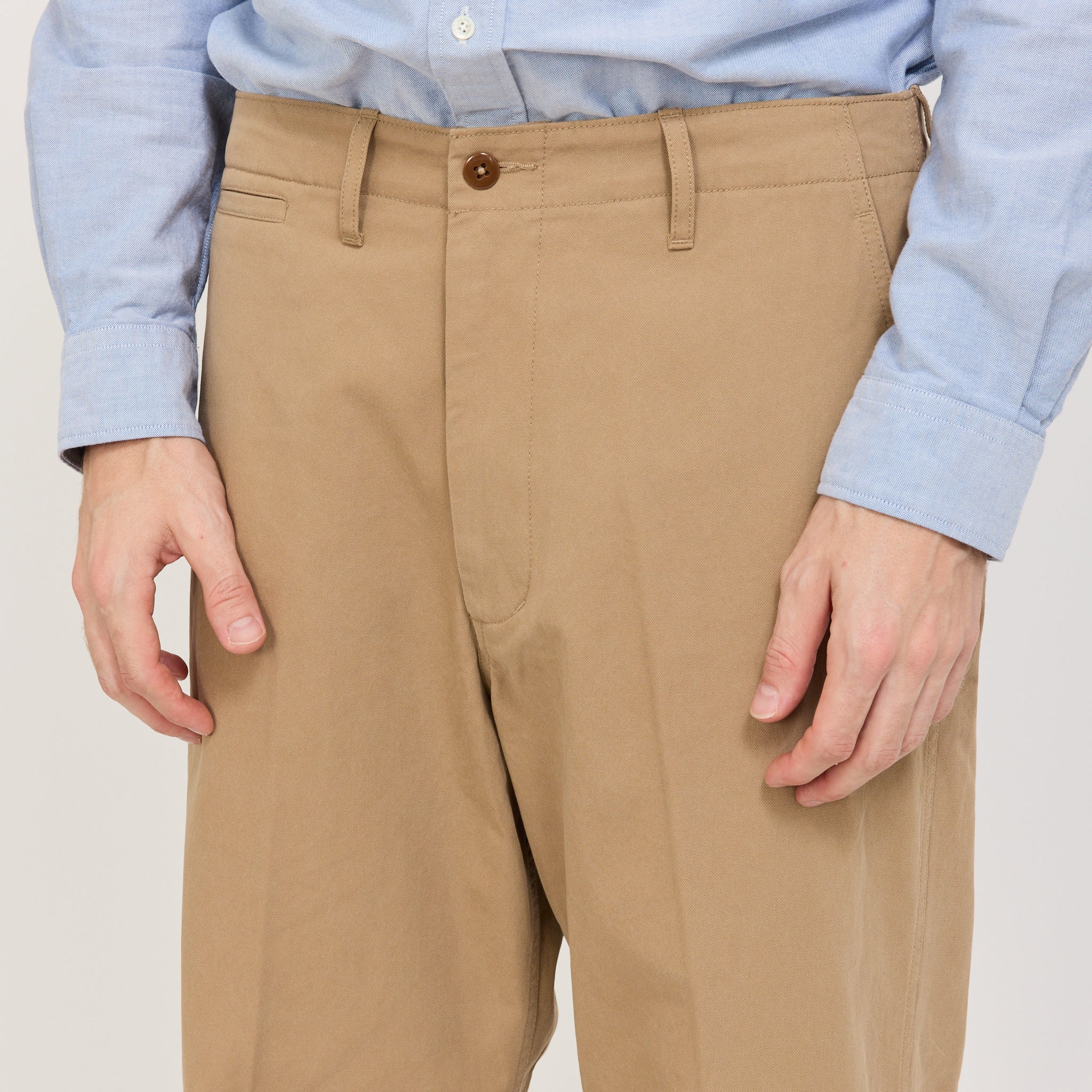 Beams Plus | MIL Trousers Twill Khaki | Maplestore