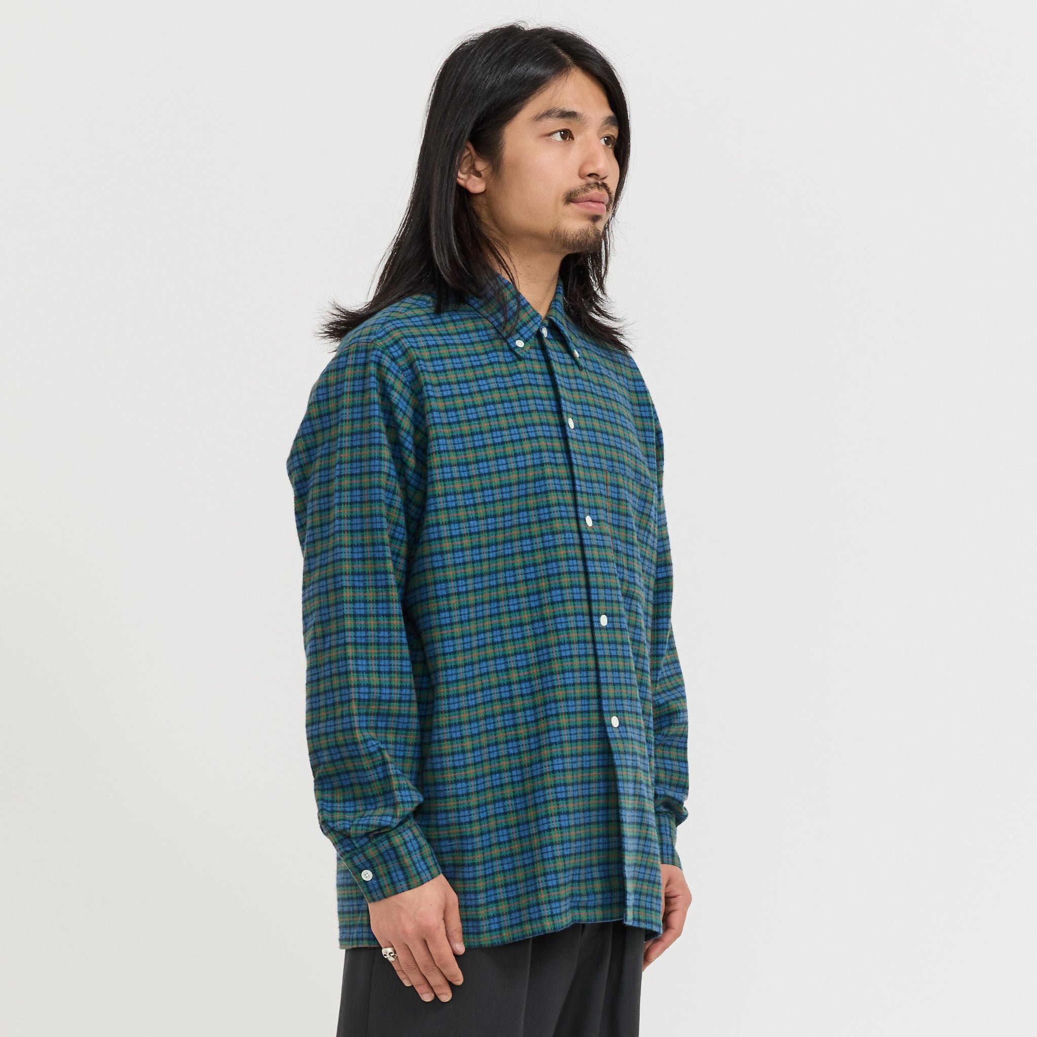 Open B.D. Dobby Plaid Blue Plaid