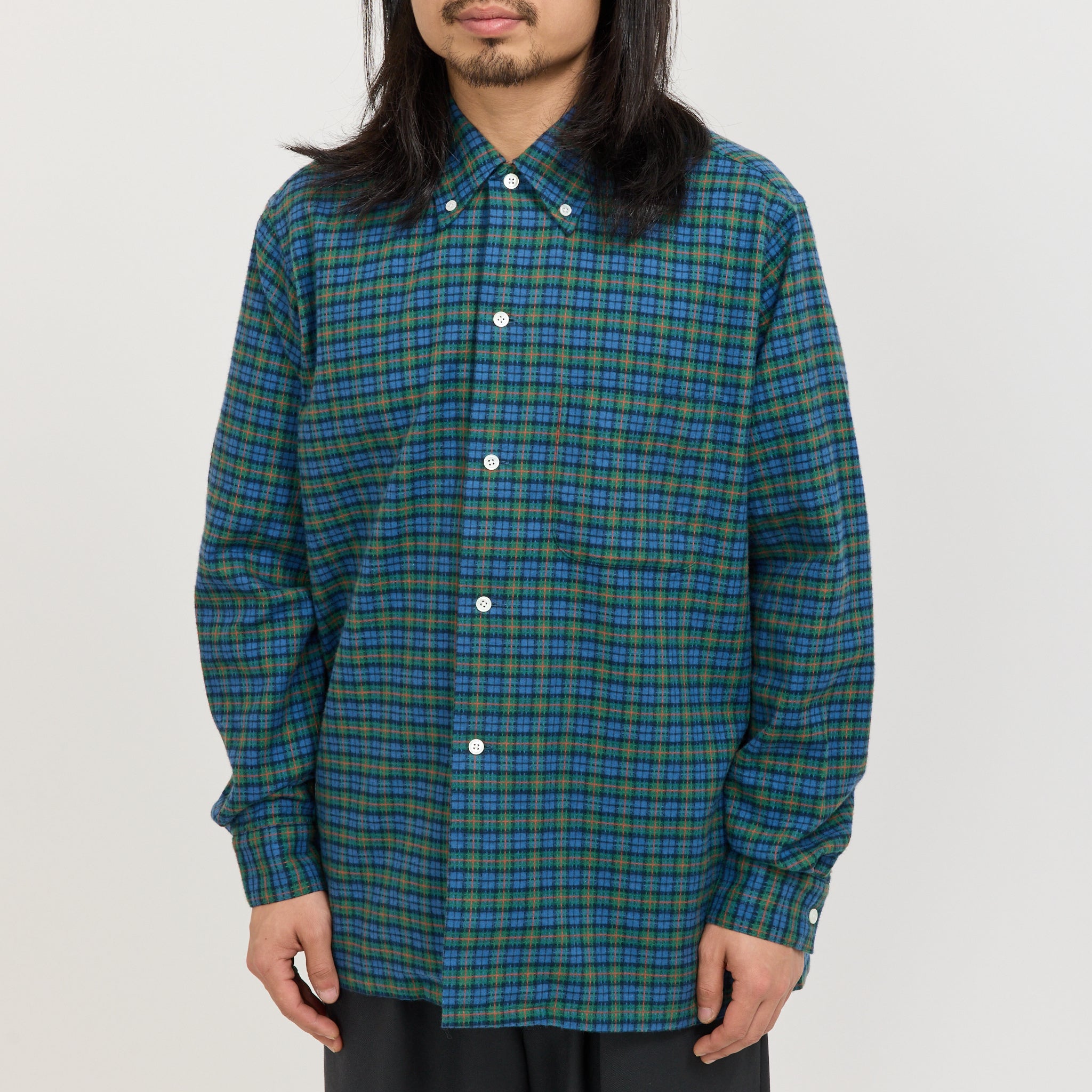 Open B.D. Dobby Plaid Blue Plaid