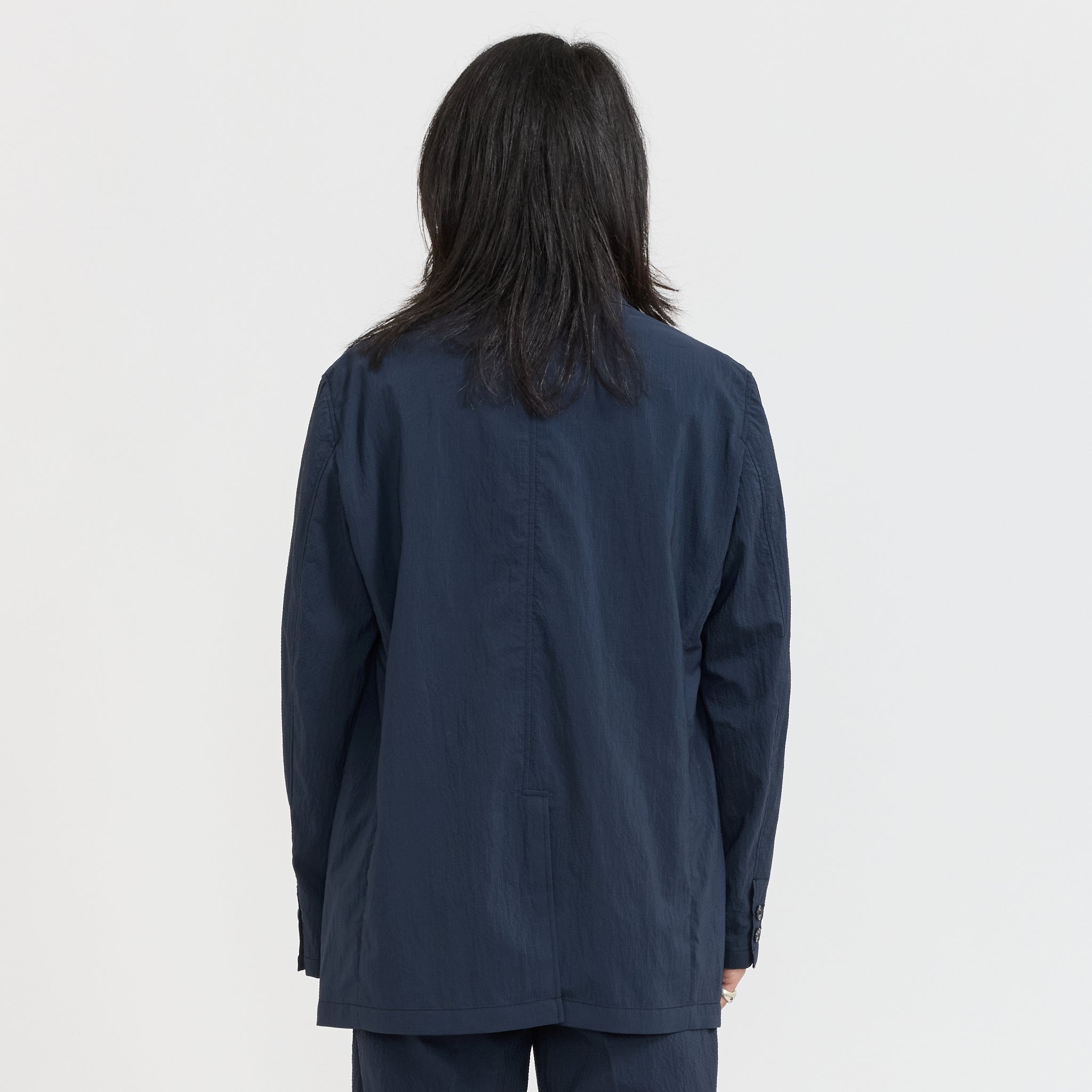 Beams Plus | 3B Anywhere Jacket Seersucker Navy | Maplestore