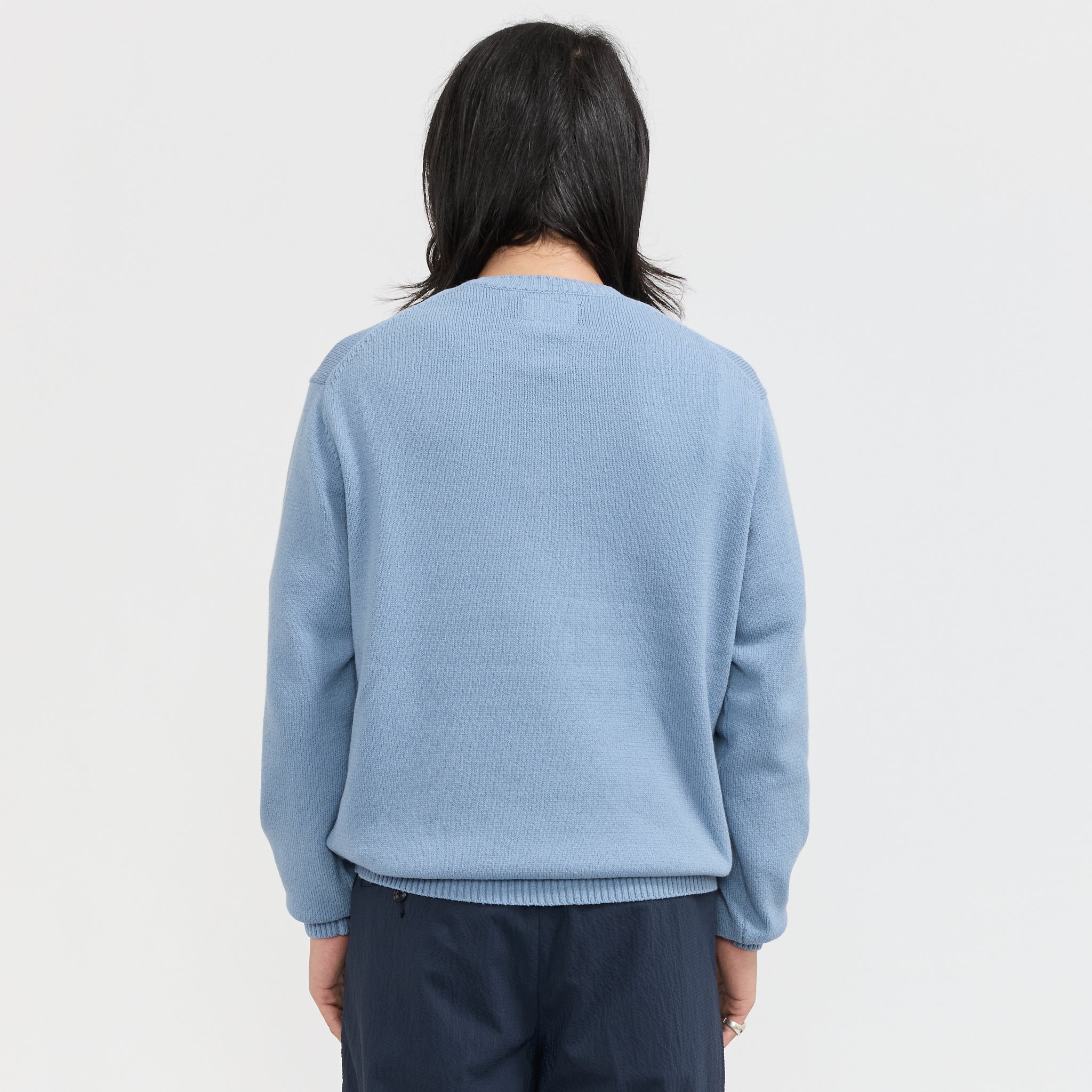 Beams Plus | Crew Lily Yarn 7G Sax | Maplestore
