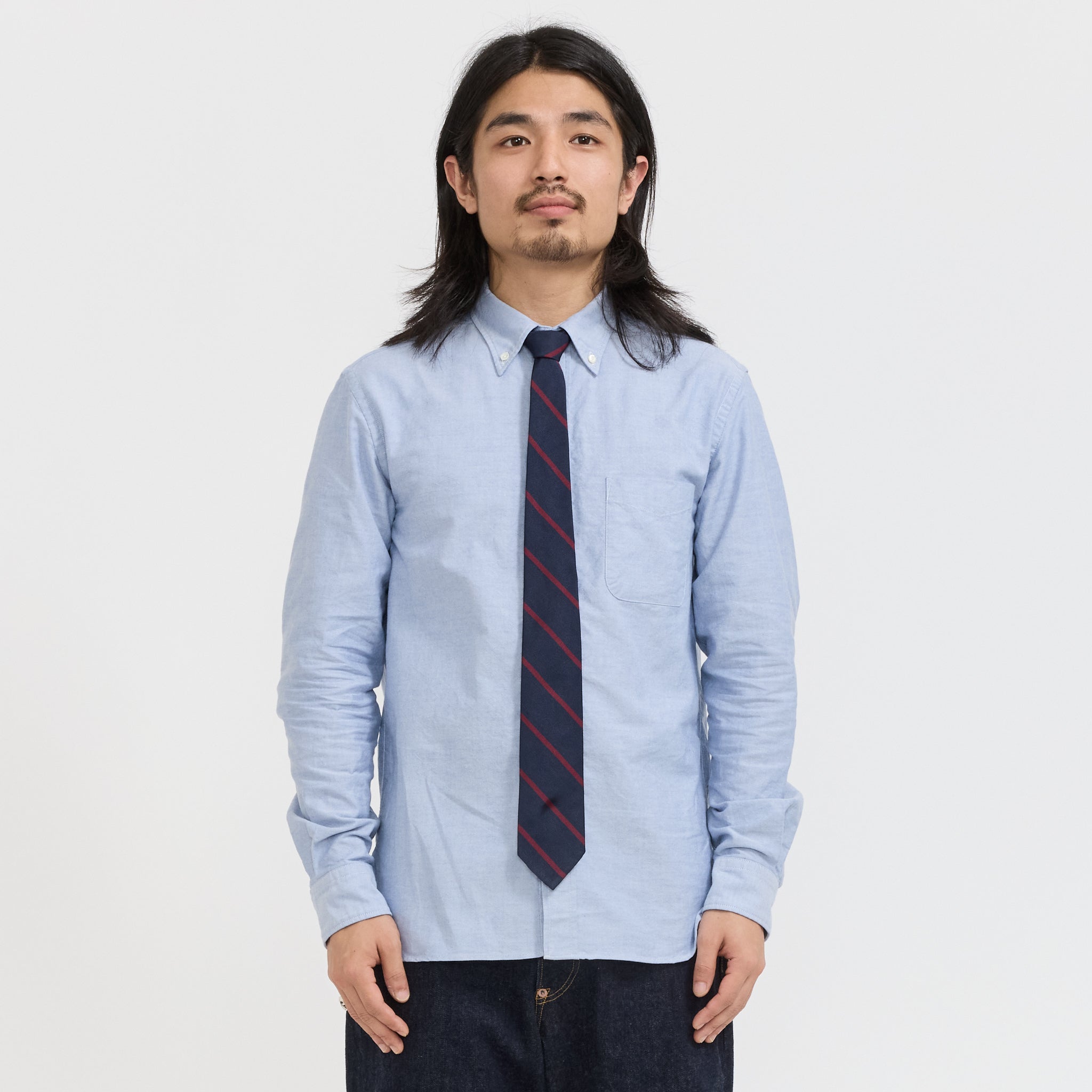 Beams Plus | Ivy Tie Regimental Bar Stripe Burgundy | Maplestore