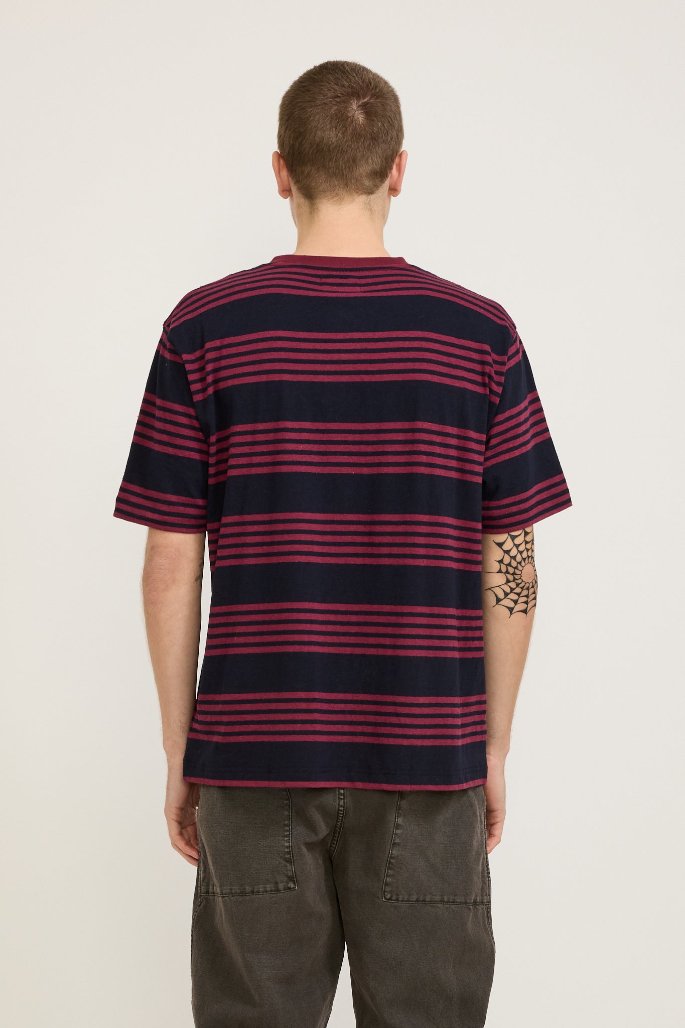 Beams Plus | Pocket Tee Nep Stripe Navy | Maplestore