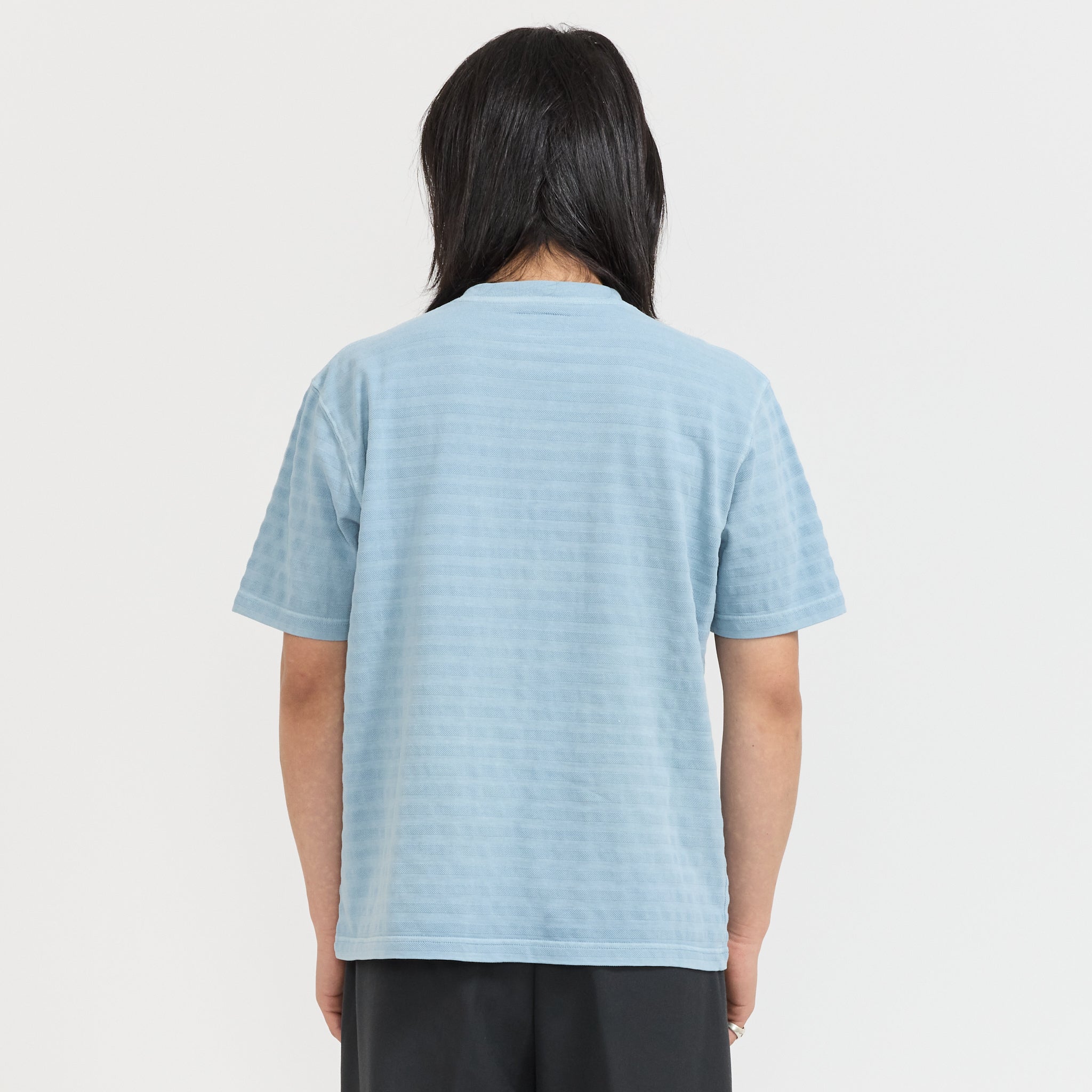 Pocket Tee Pique Garment Dye Sax