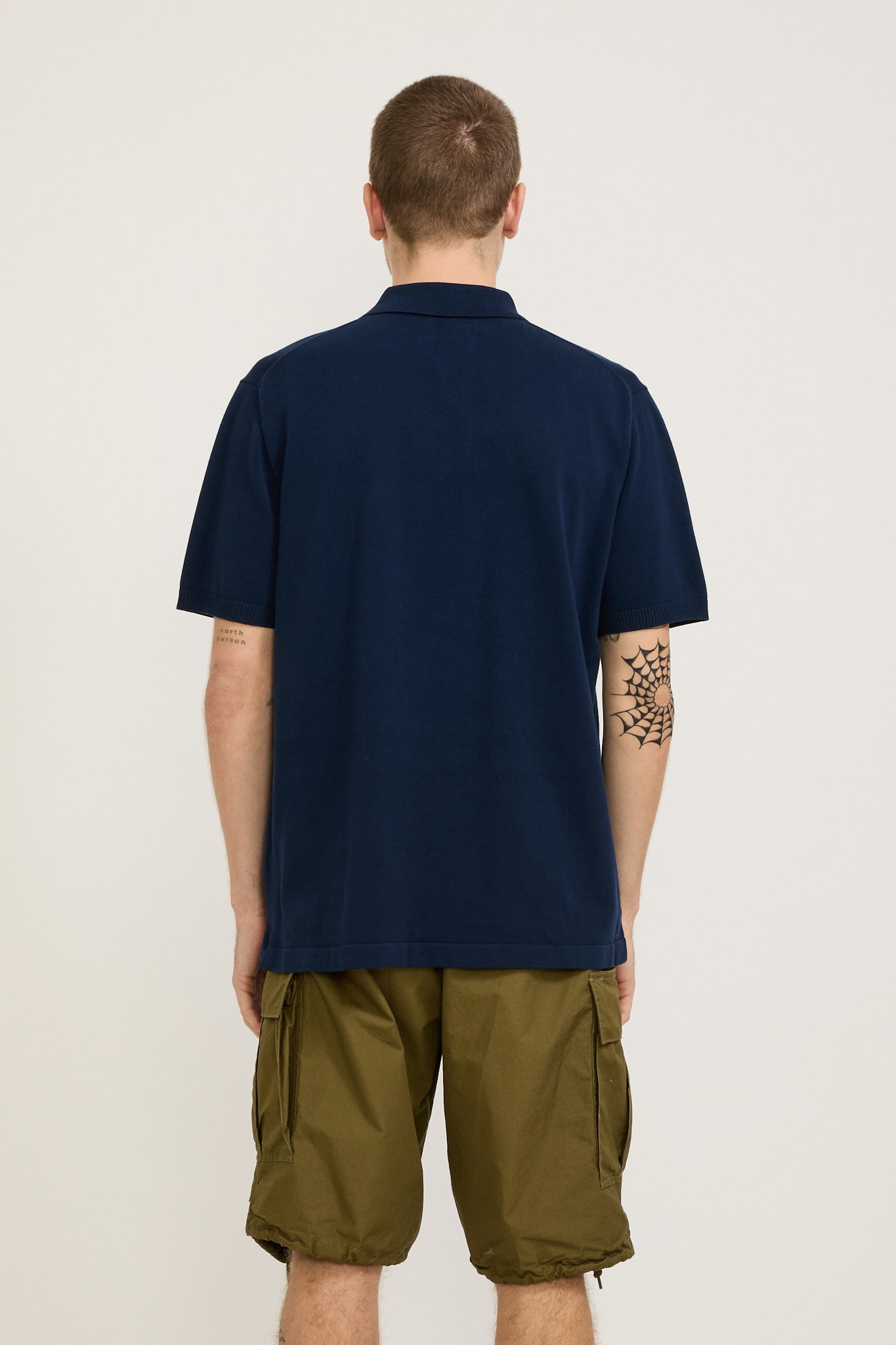 Beams Plus | Knit Polo 12G Navy | Maplestore