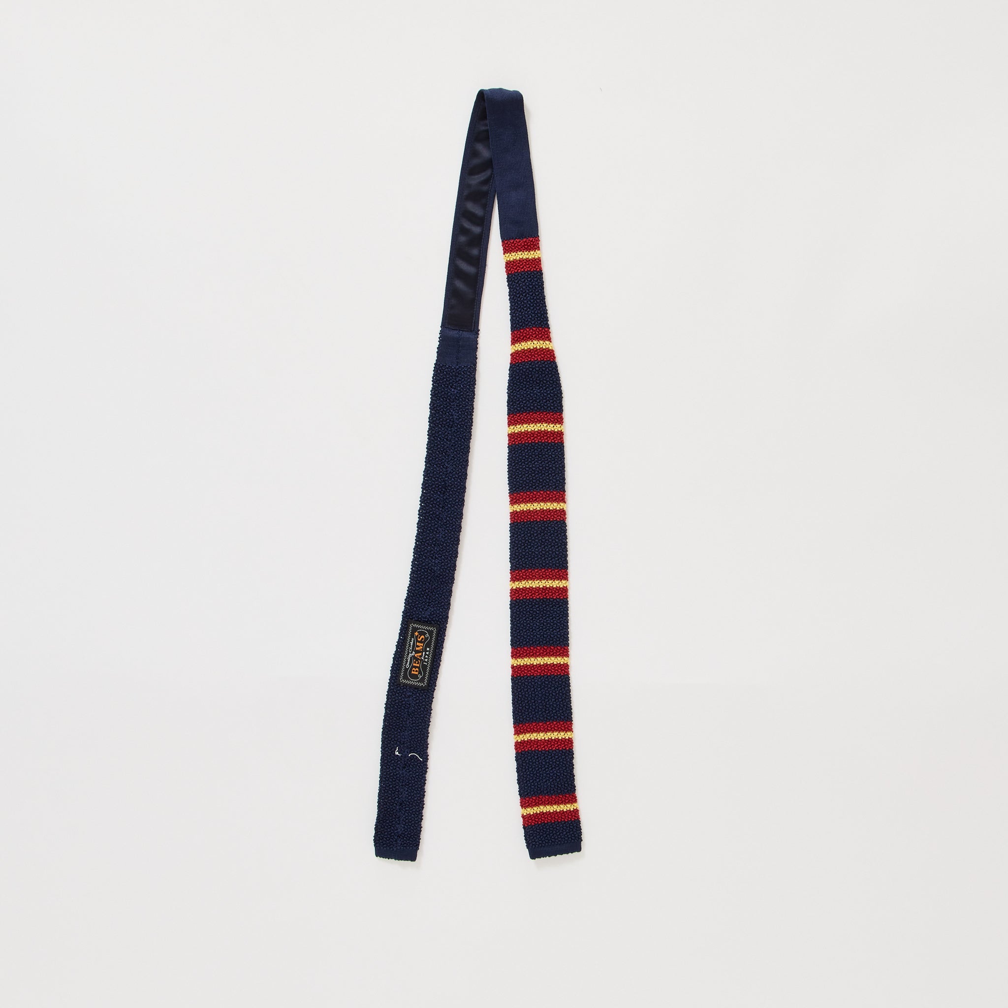 Beams Plus | Silk Knit Tie Stripe Navy | Maplestore