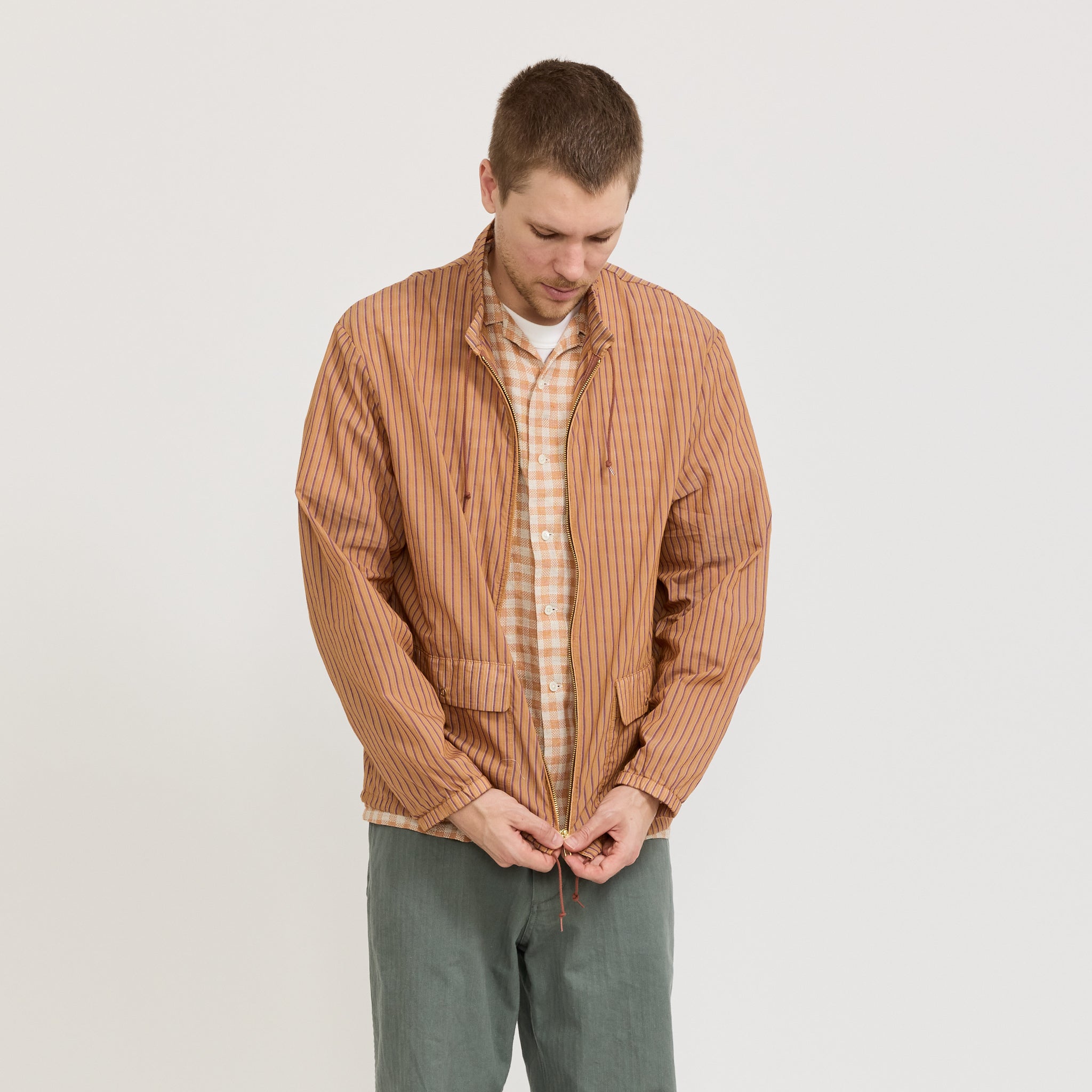 Swing Jacket Bumpy Stripe Orange