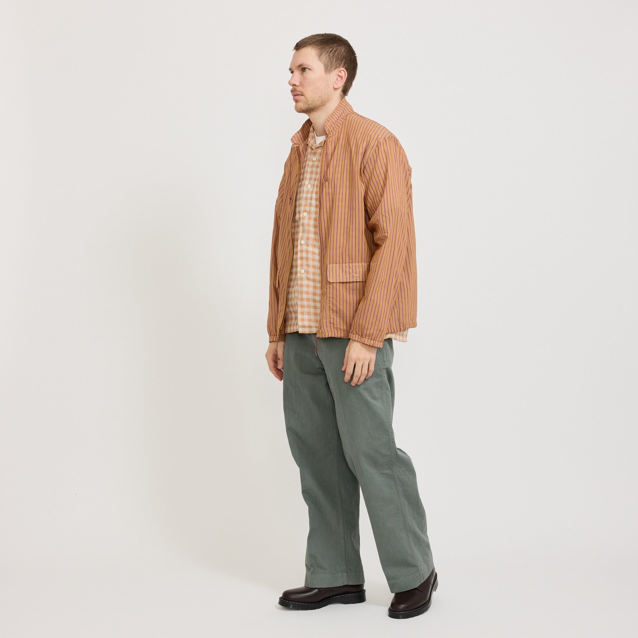 Swing Jacket Bumpy Stripe Orange