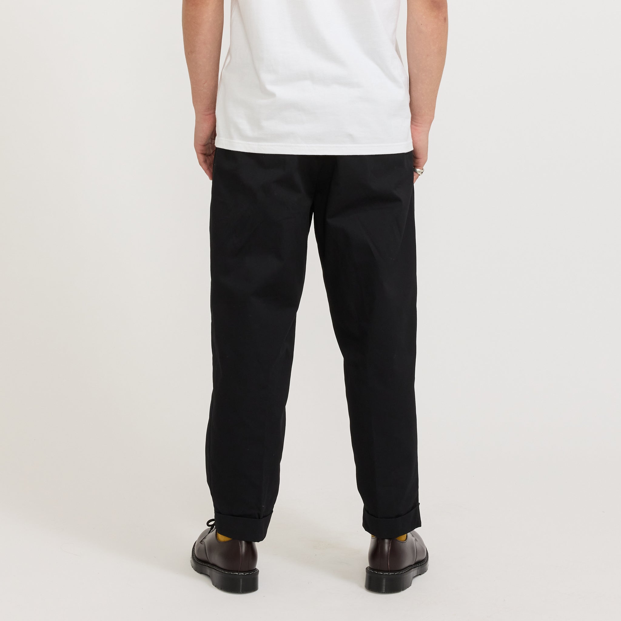 2 Pleats Twill Pant Black