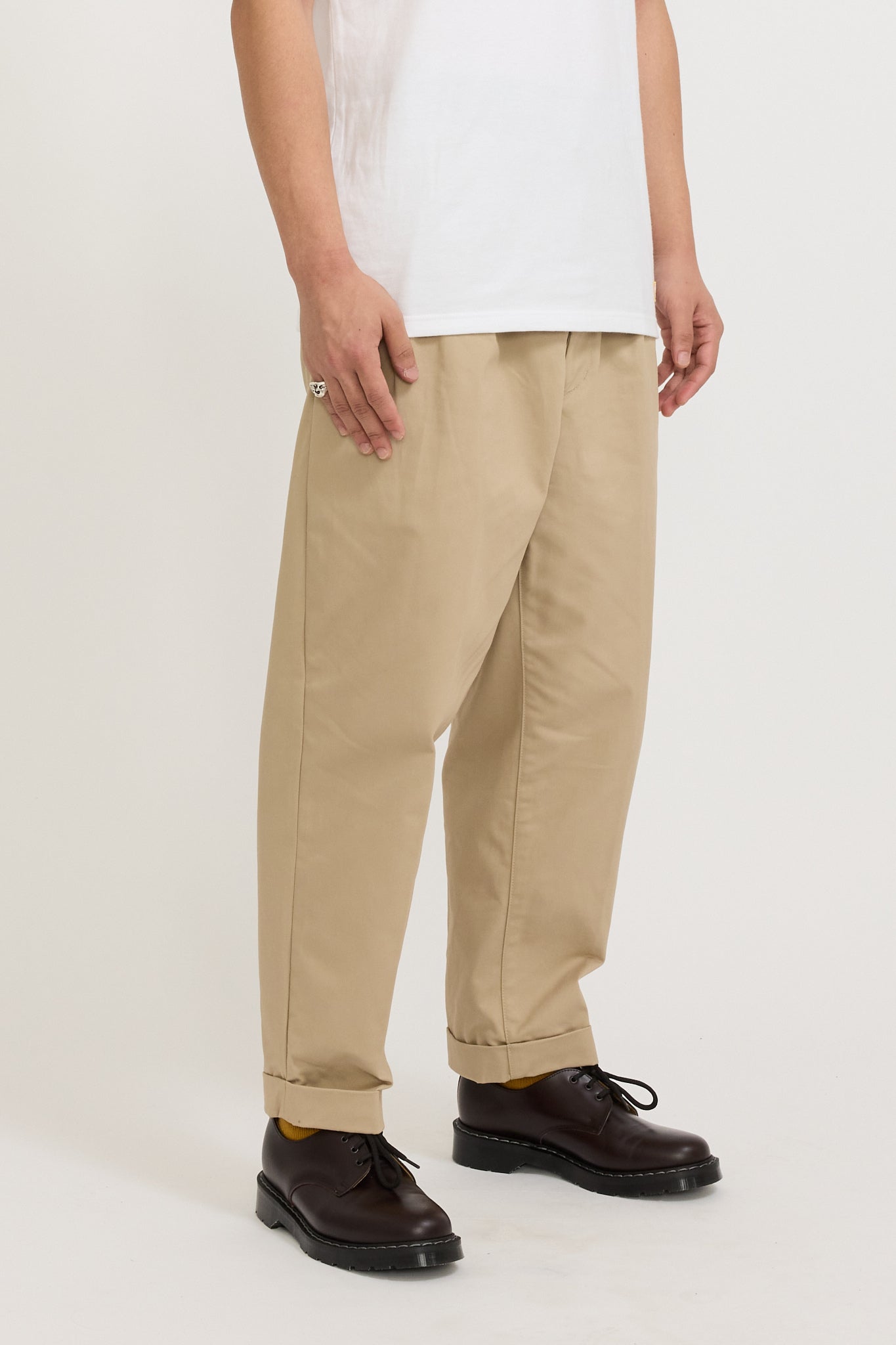 2 Pleats Twill Pant Khaki